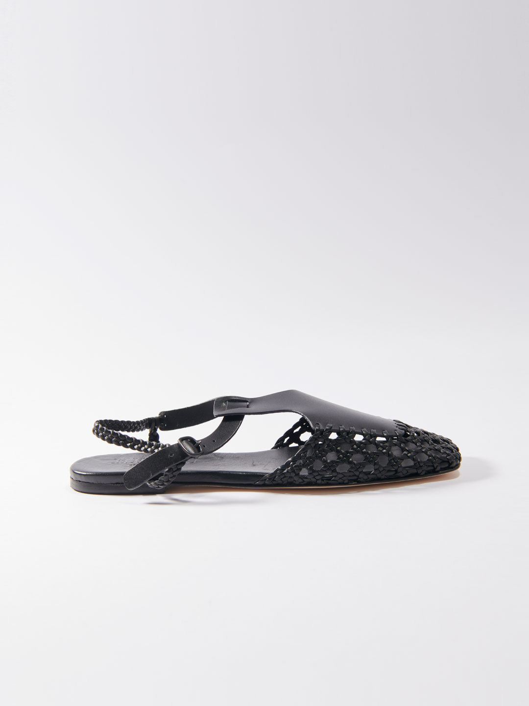Reixa Woven T-bar Sandals - Black