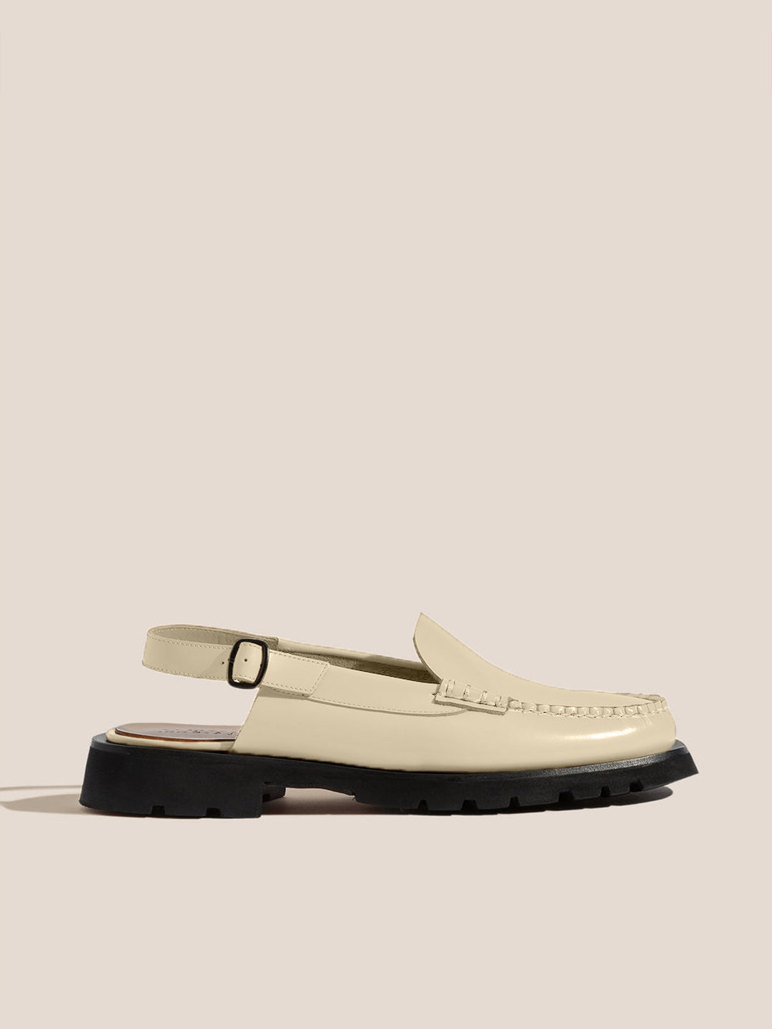 Raiguer Sport Slingback Loafers - Custard
