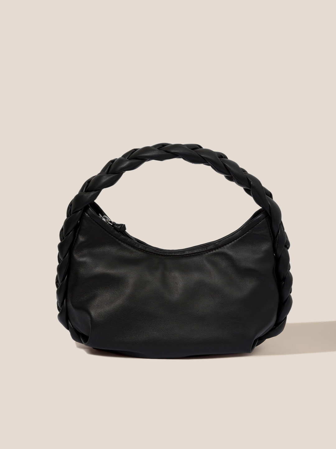 ESPIGA - Plaited Padded-detail Shoulder Bag - Black