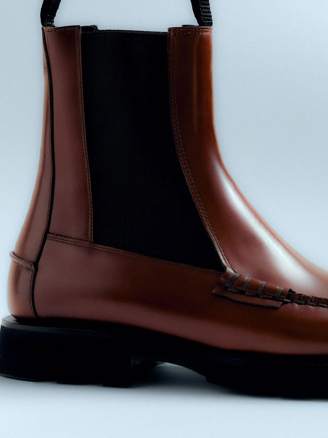 ALDA SPORT - Tread Sole Mid-Calf Chelsea Boot - Tan