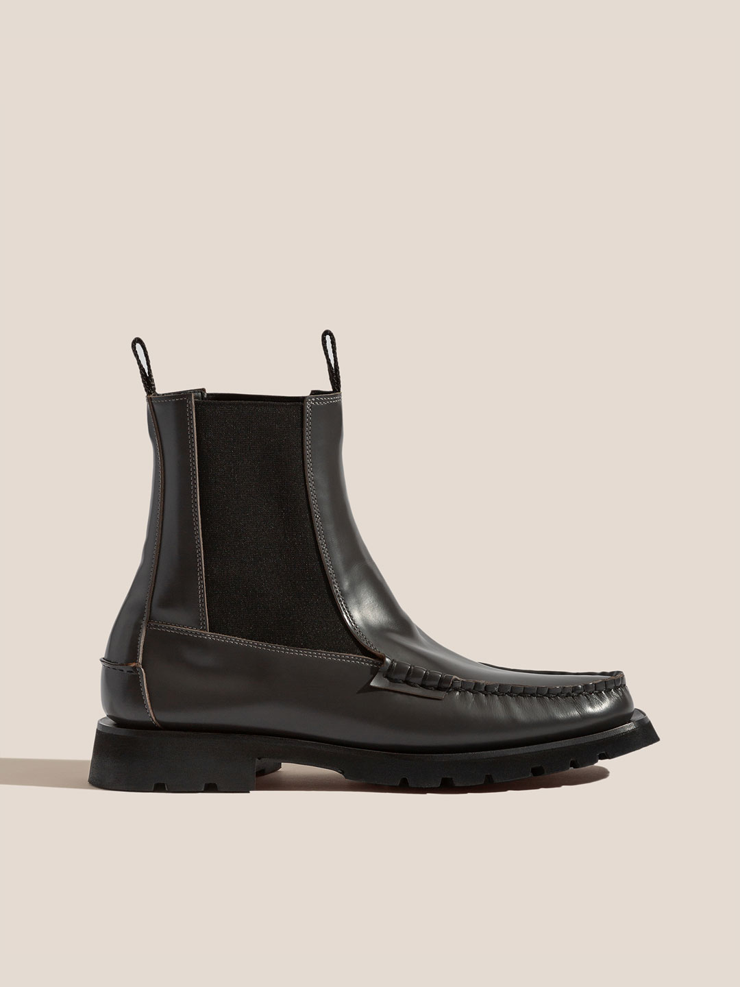 ALDA SPORT - Men's Tread Sole Mid-Calf Chelsea Boot - Charcoal