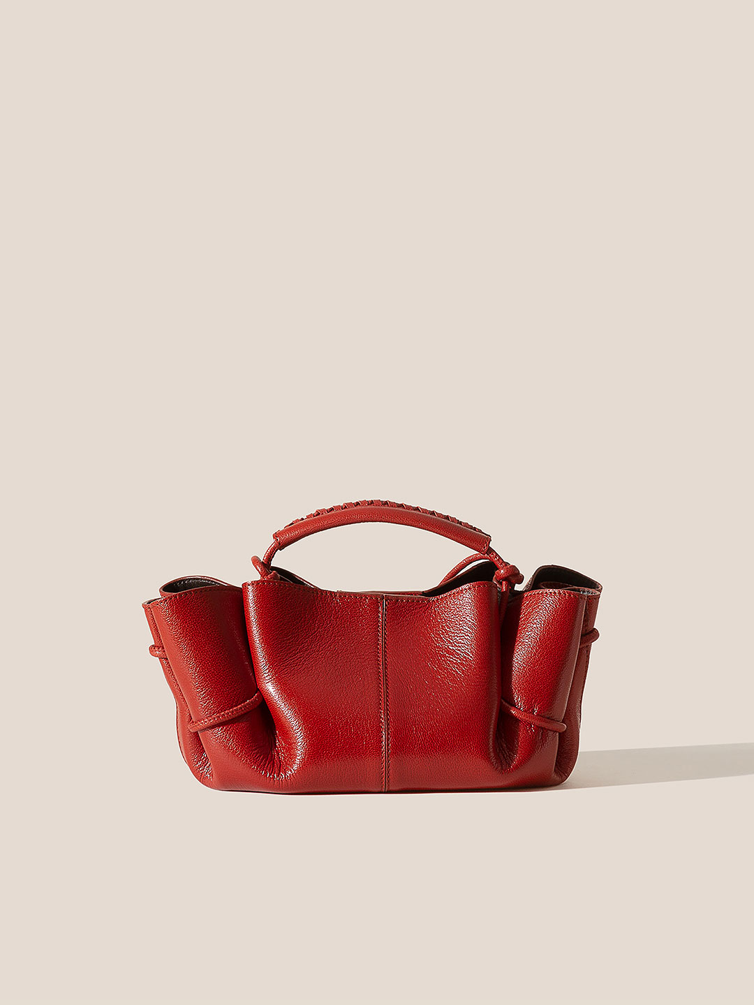 ARTA MINI - Pleated Crossbody Bag - Red