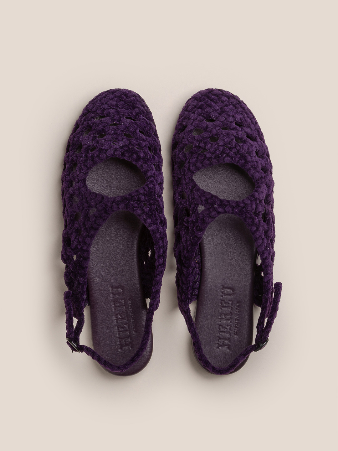 EMPURIA VELVET - Woven Slingback Sandal - Purple
