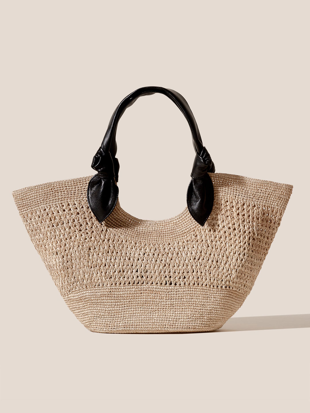 FONOL - Crocheted Raffia Basket - Natural