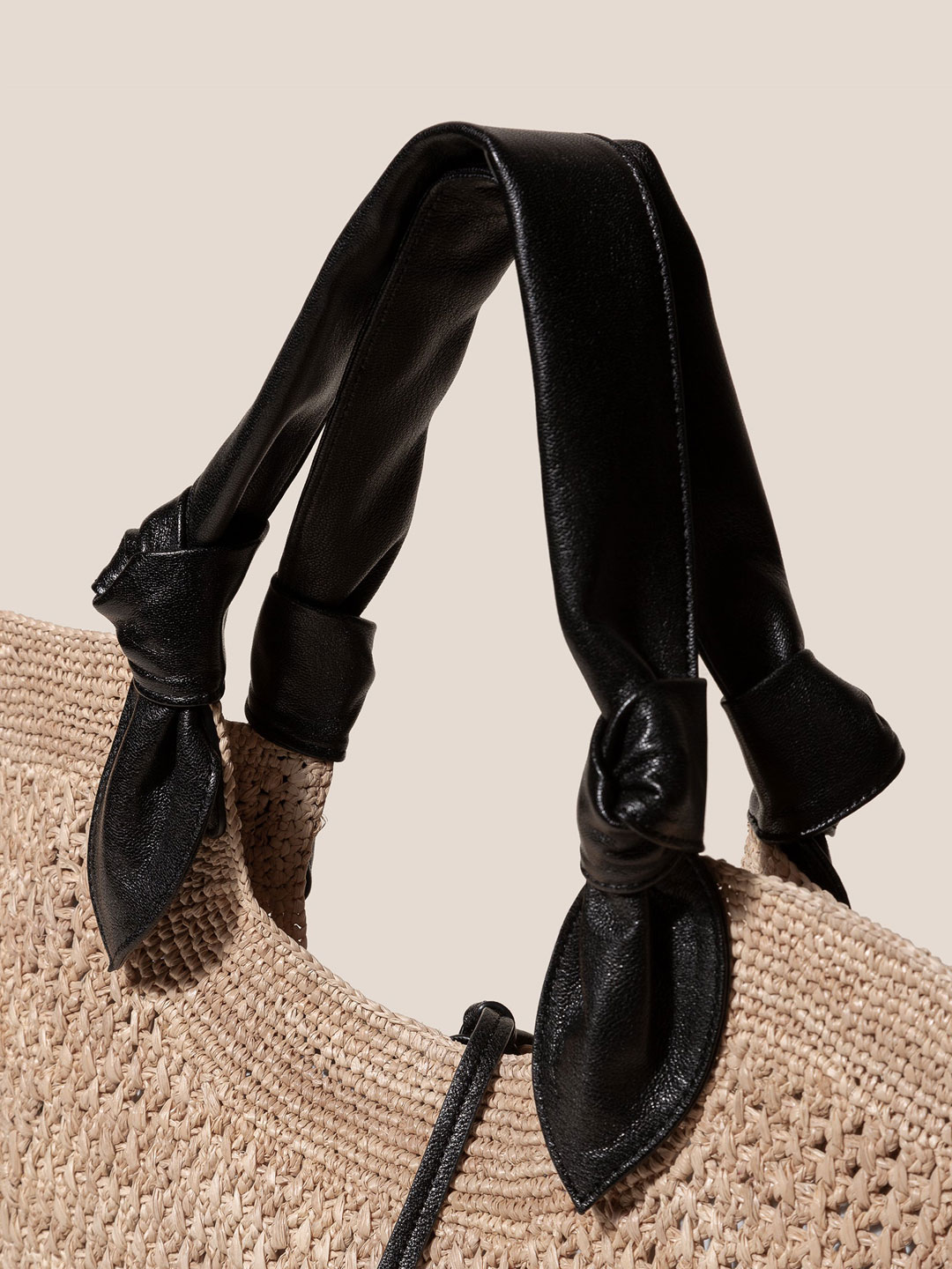 FONOL - Crocheted Raffia Basket - Natural