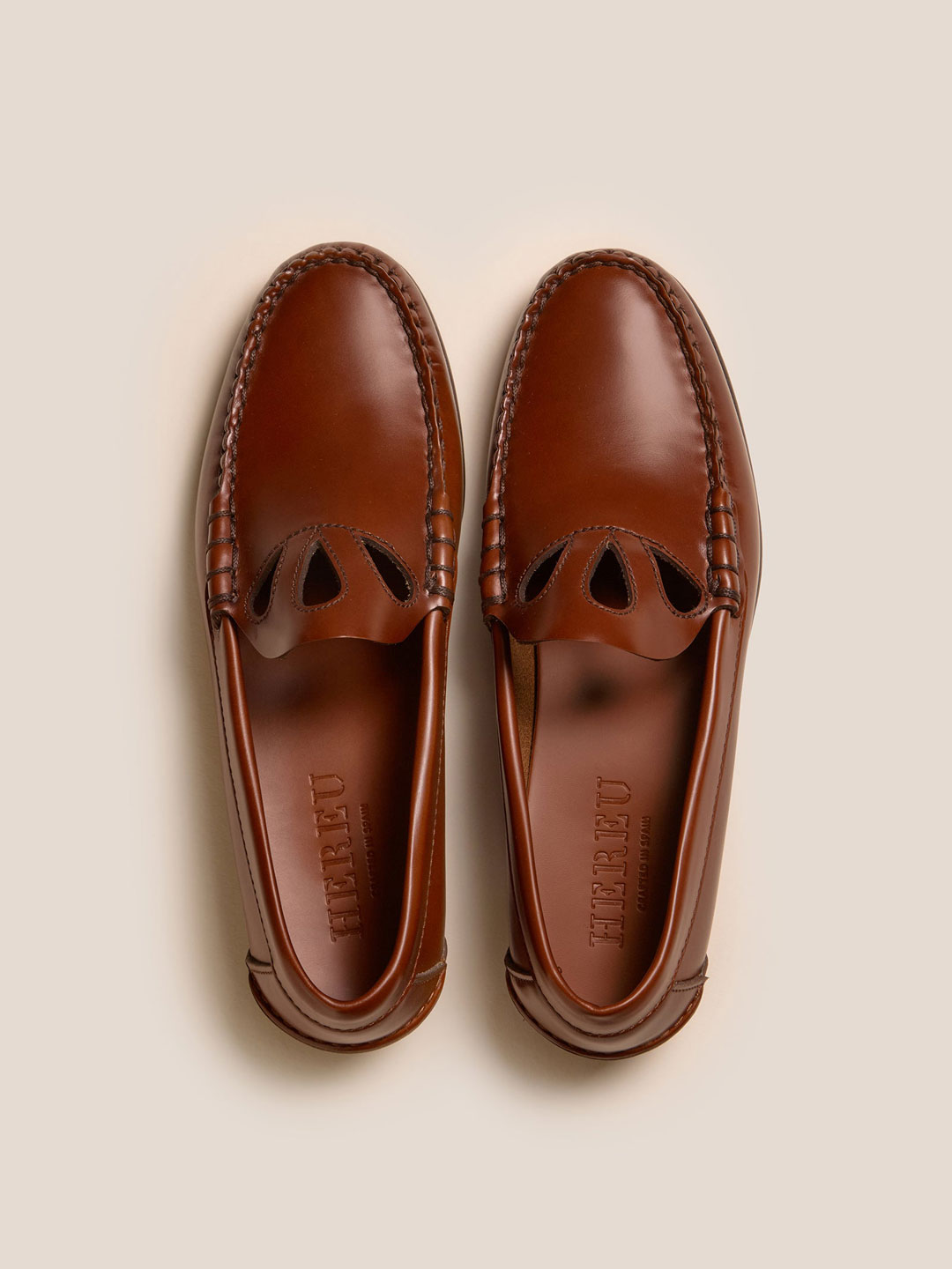 ANANCLA - Cut-Out Slip-On Loafer - Tan