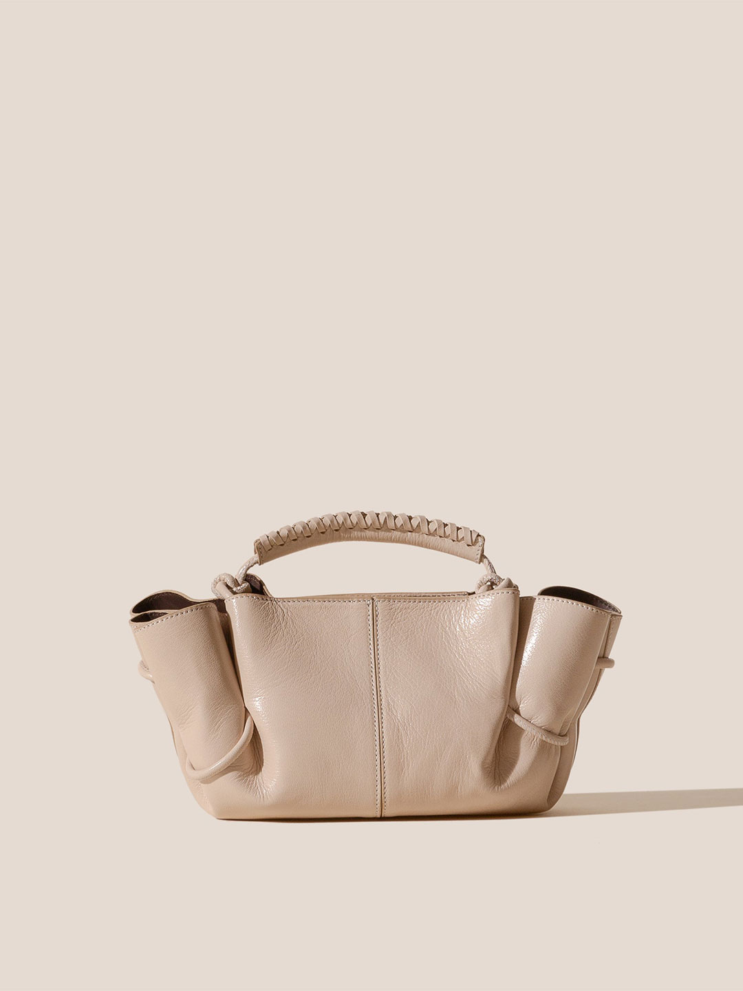 ARTA MINI - Pleated Crossbody Bag - Beige