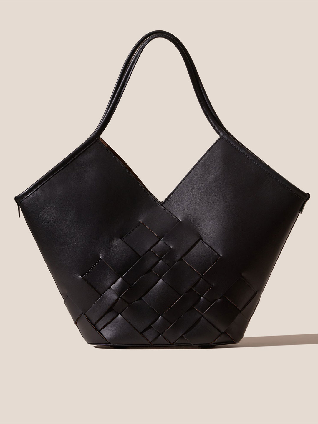 COLOMA LEATHER - Calf Tote Bag - Black