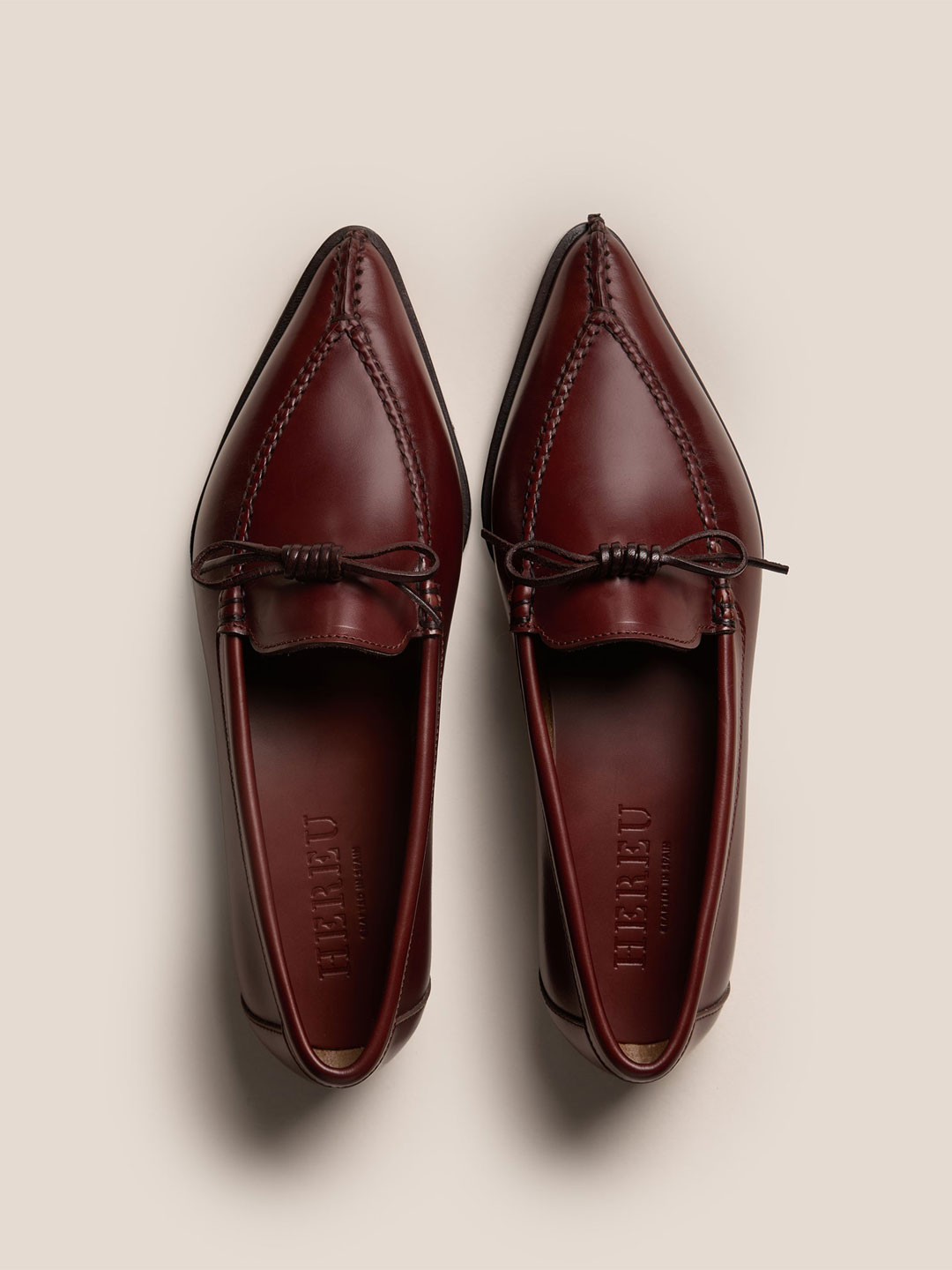 ARESTA - Pointy Moccasin Flat - Brown