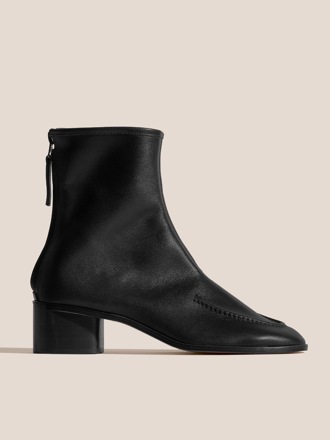 JULIOL BOOT HEELED - Soft Low-calf Boot - Black
