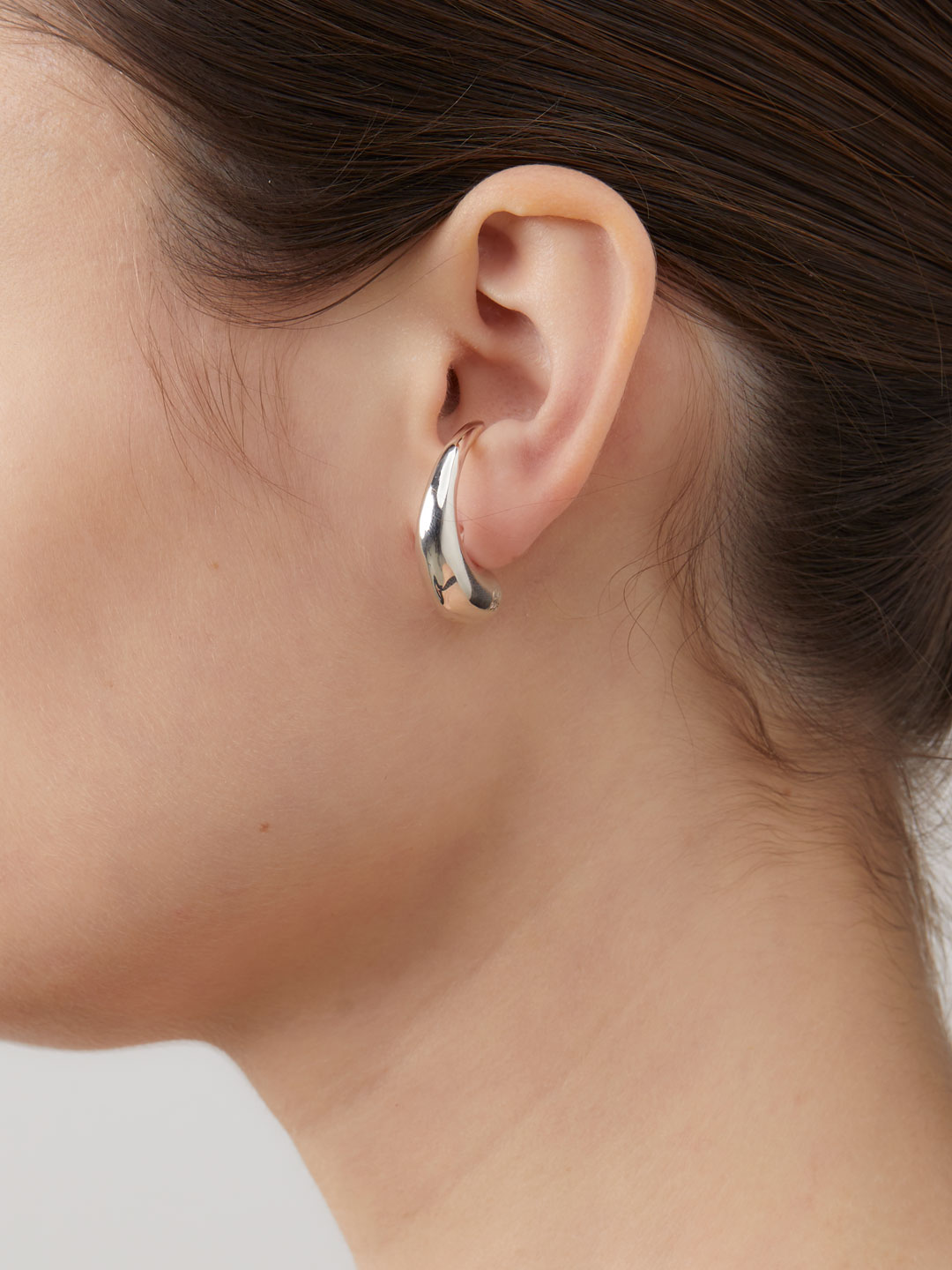 GOTA NO2 Pierced Earrings  - Silver