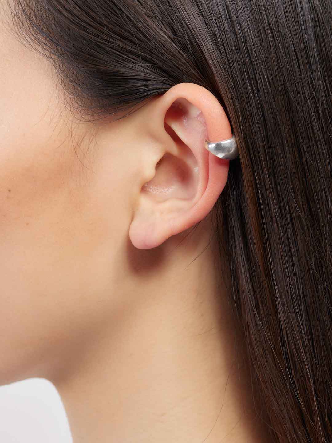 Chunky Ear Cuff - Silver