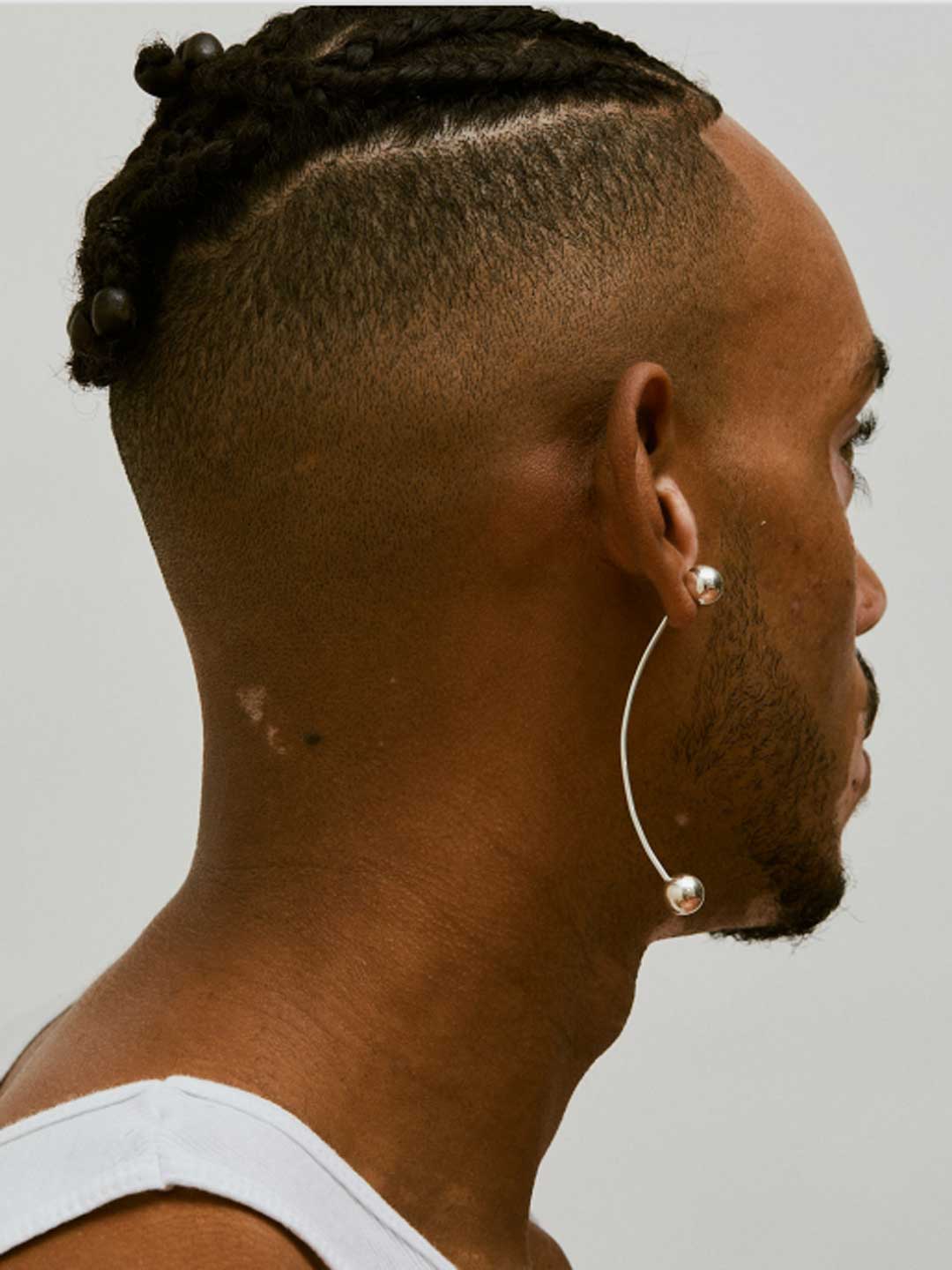 XL Barbell Pierced Earring - Silver