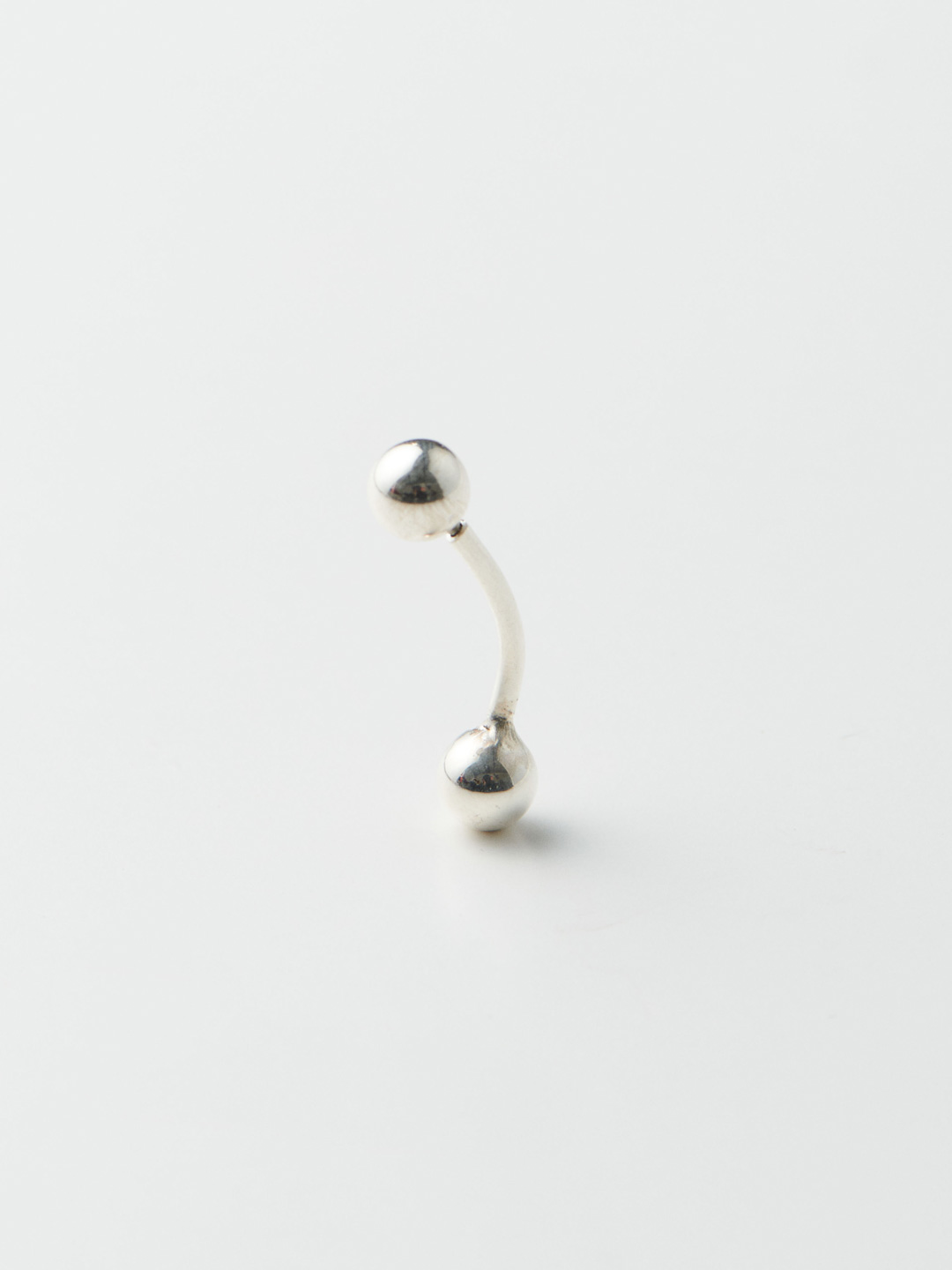 Barbell Pierced Earring - Silver