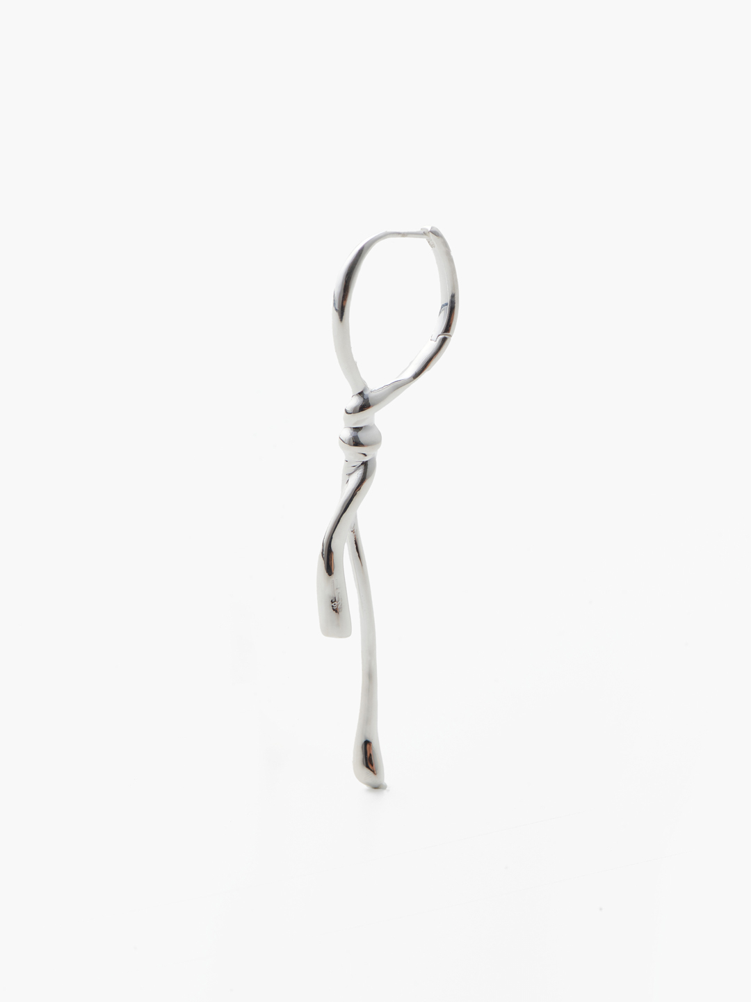 Cable Pierced Earring - Silver