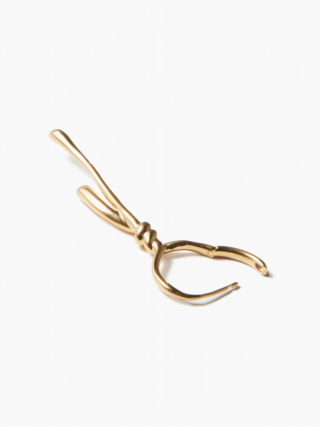 Cable Pierced Earring - Gold