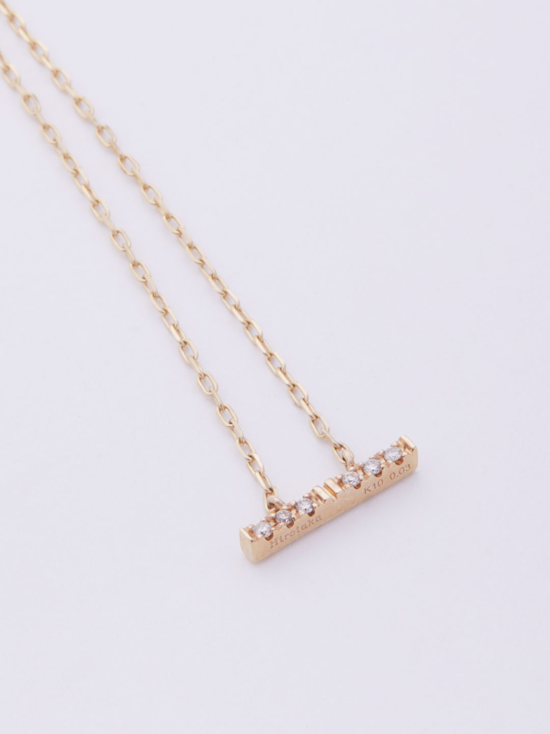 Trapeze Diamond Necklace S - Yellow Gold