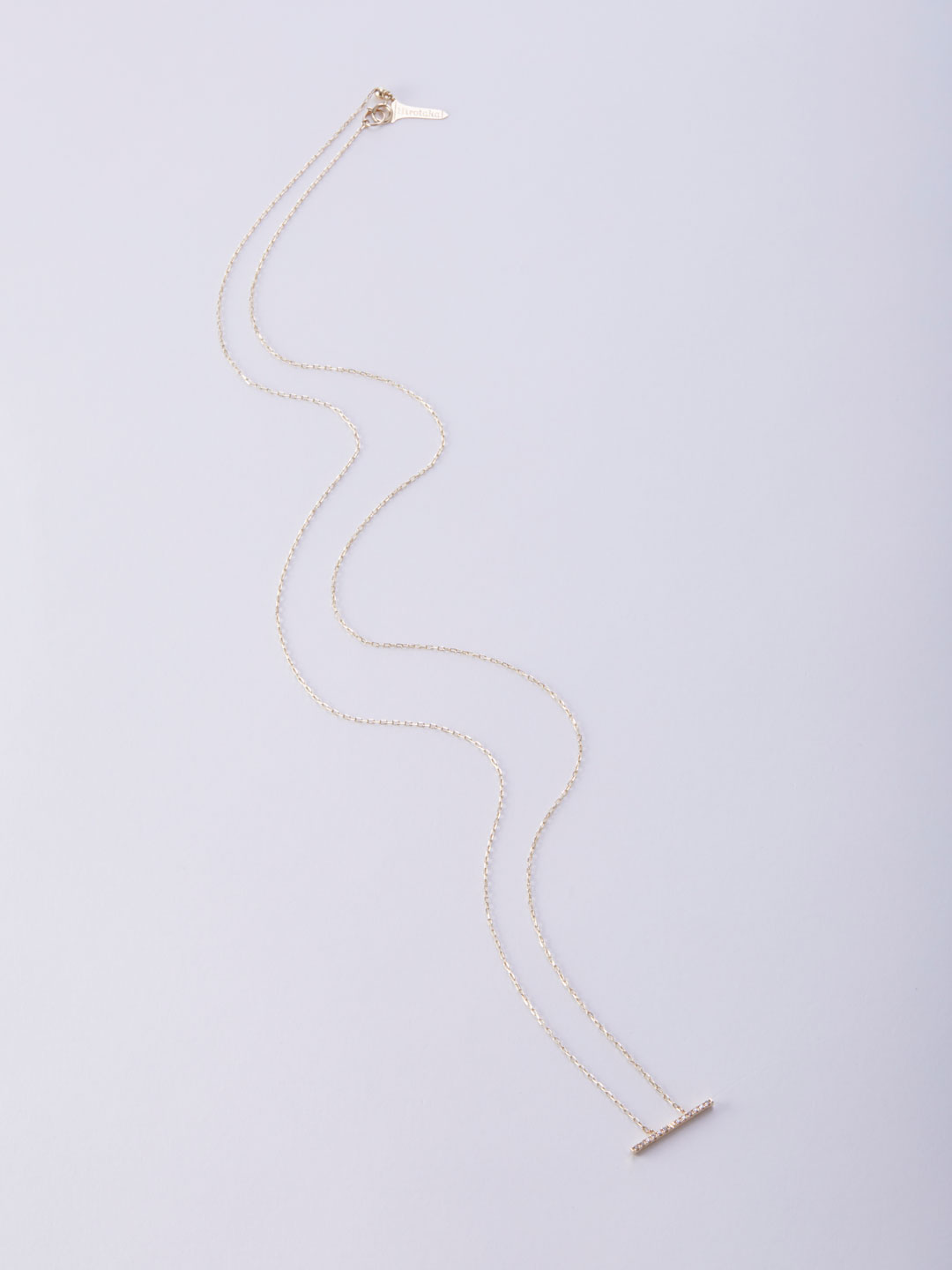 【Rita × Hirotaka】Trapeze Diamond Long Chain Necklace - Yellow Gold