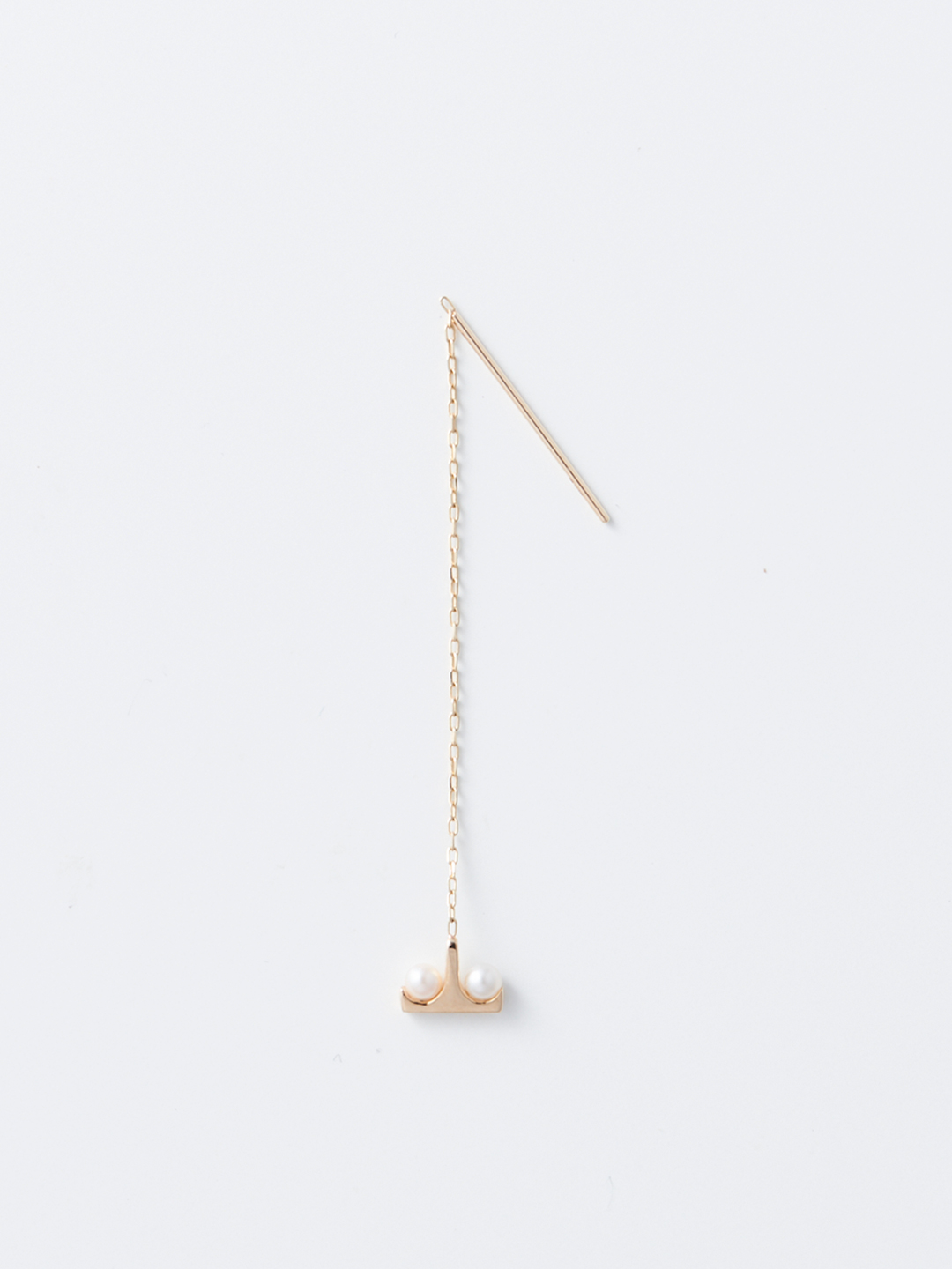 Beluga  Chain Earring - Yellow Gold