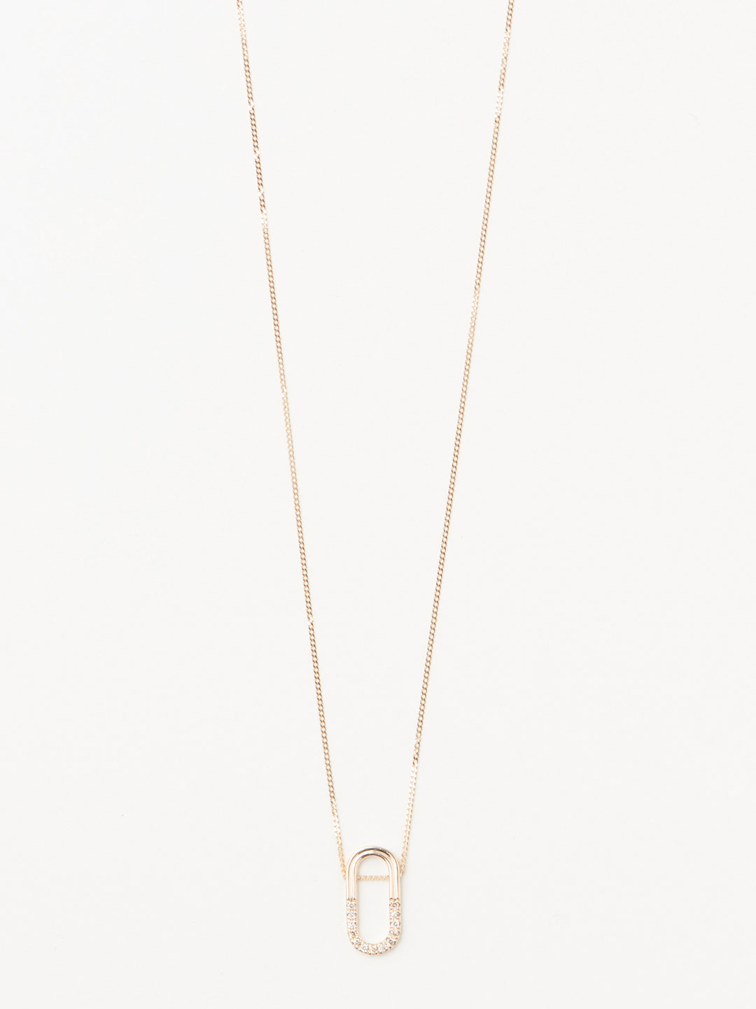 Beluga Oblong Diamond Necklace - Yellow Gold