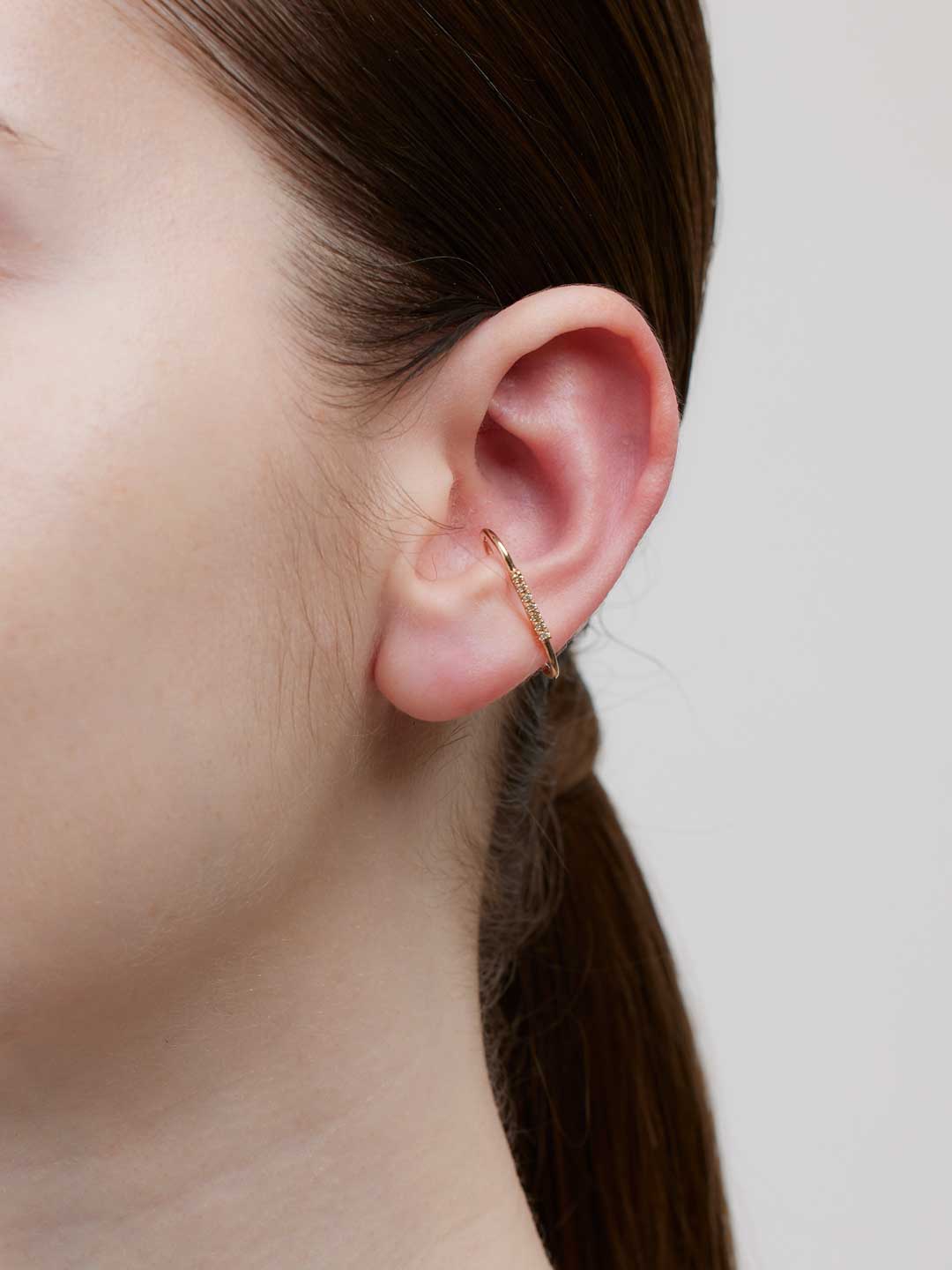 Joan Miro Diamond Ear Cuff S - Yellow Gold