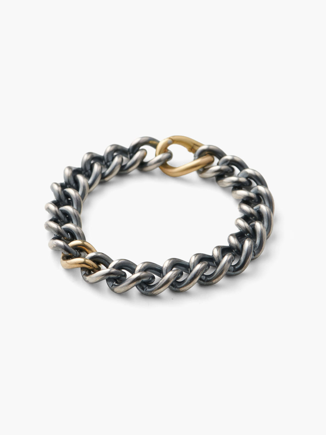 Humete Chain Bracelet Large Clasp 【et-BR65m NO DIA】  / 2S  - Silver