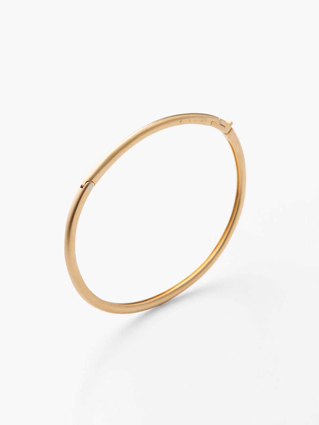 Humete Classic Bangle Slim Refine Metal With Hook 【RF-BR111s】 /  M  - Yellow Gold