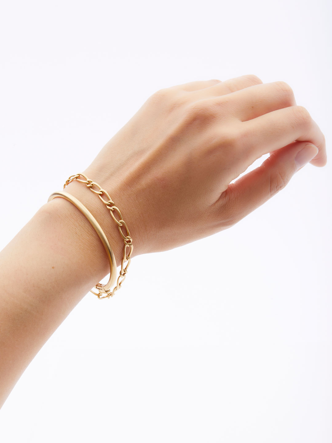 Refine 18K Gold Chain Bracelet / M - Yellow Gold