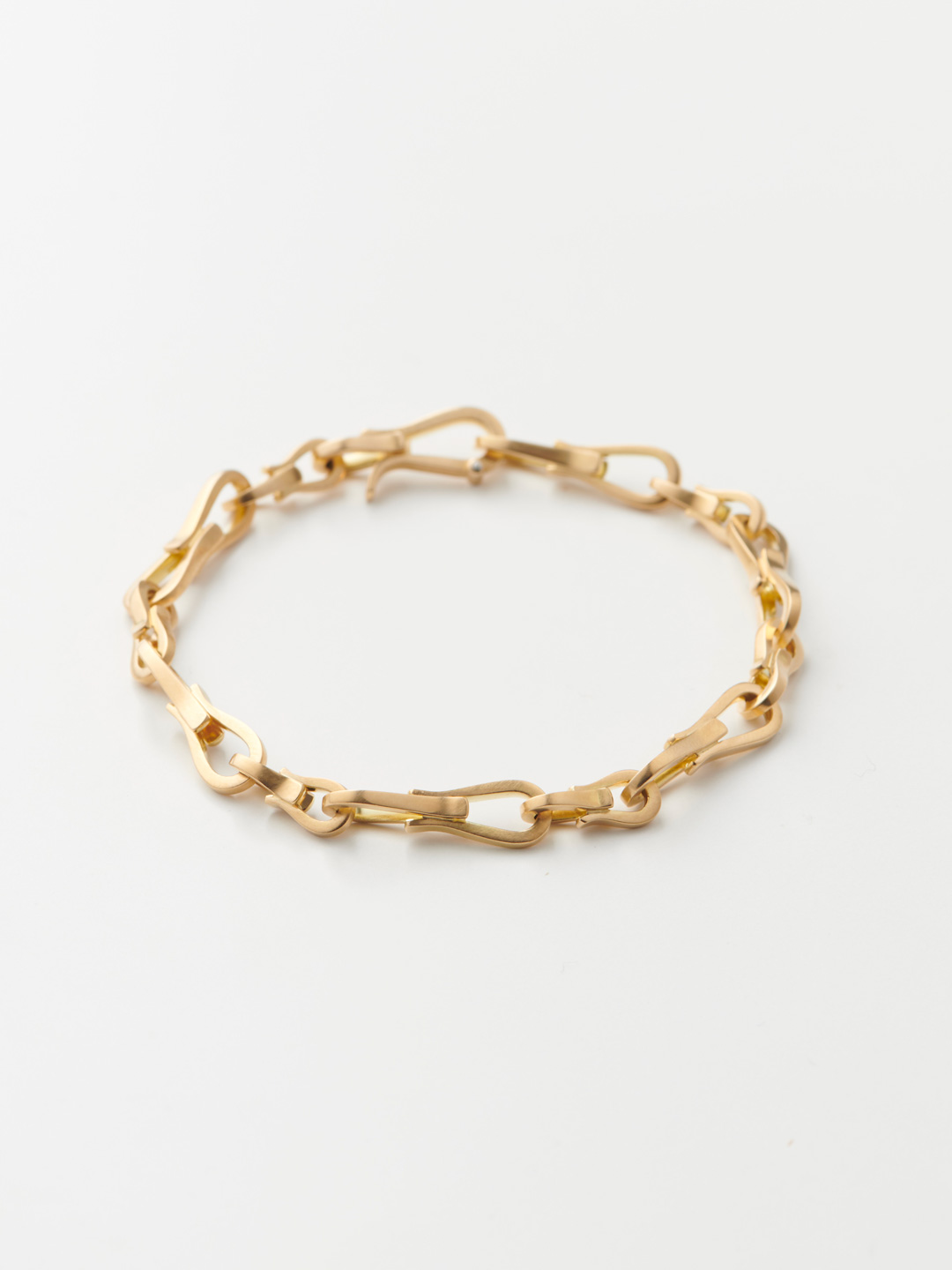 Refine 18K Gold Long x Short Chain Bracelet / M - Yellow Gold