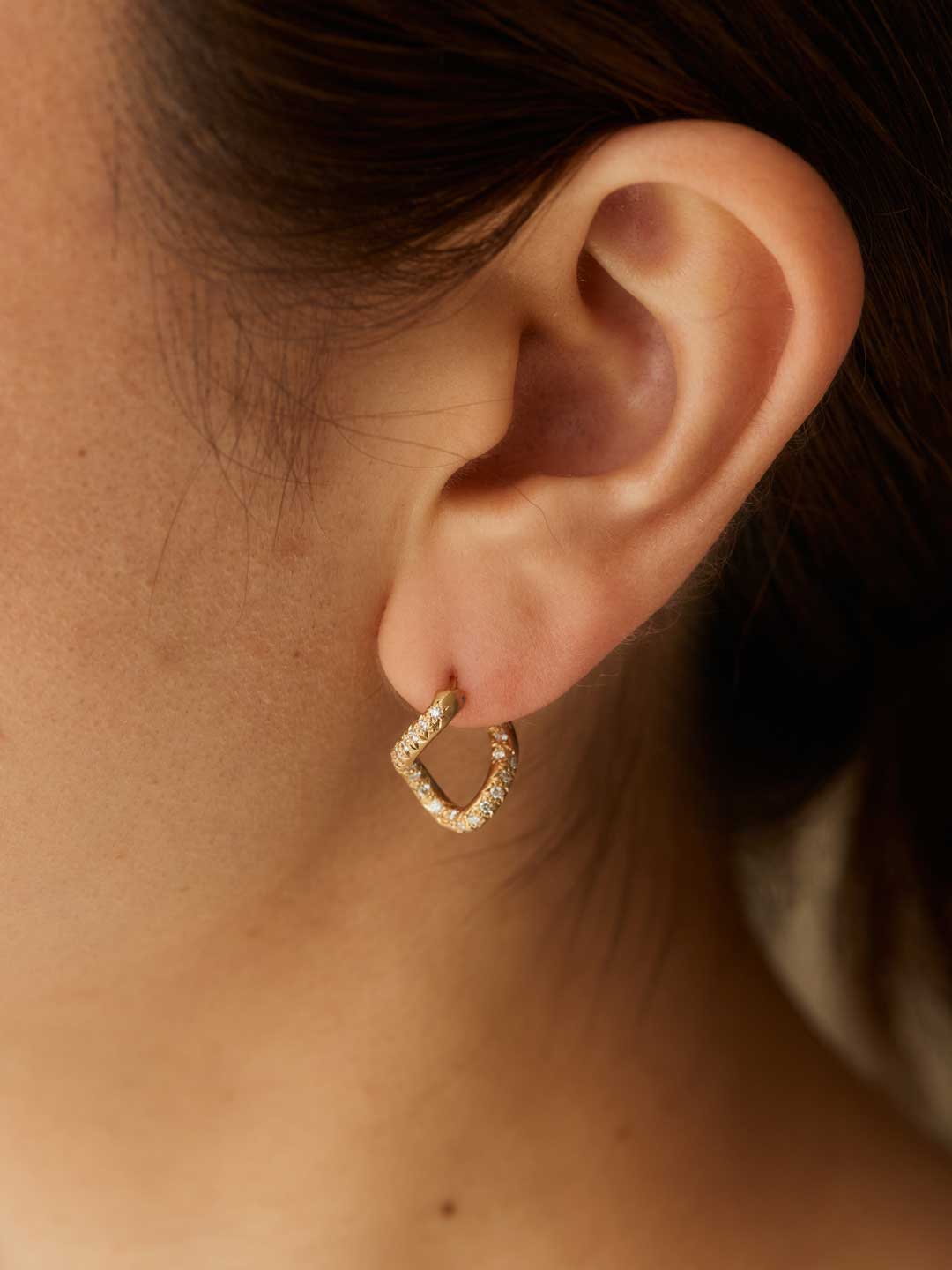 hum ハムエタ ピアス et-P96s k18WG ダイヤモンド hum ハム HUMETE 'CLASSIC' PIERCED EARRINGS [et-P96s] ピアス