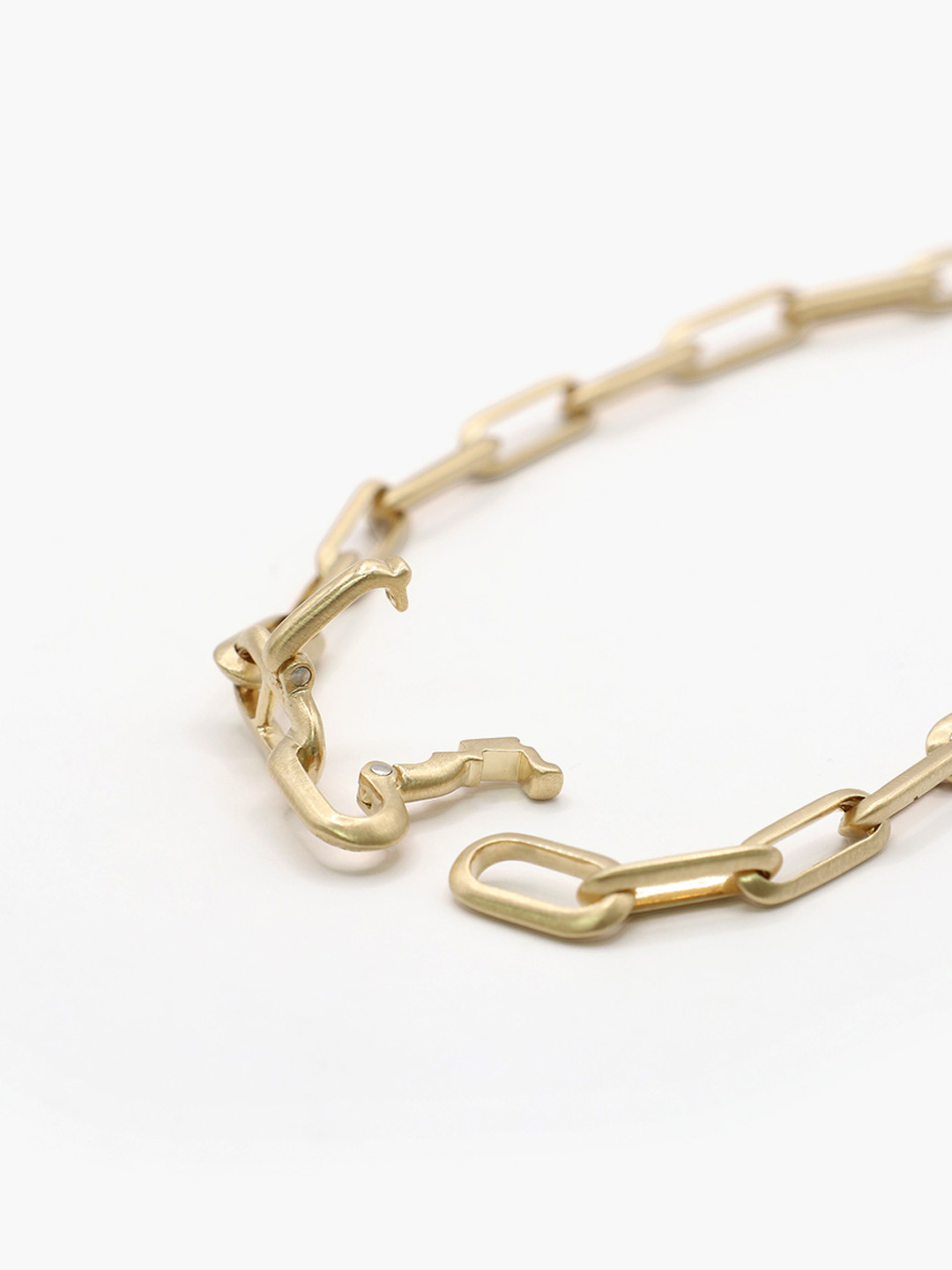 Deco Lace Chain Bracelet 【la-BR266-NC】 / M - Yellow Gold