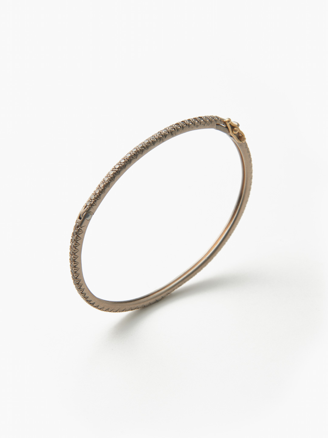 Humete Classic Diamond Bangle With Hook 【et-BR112S-HOOK】 / 2S - White Gold