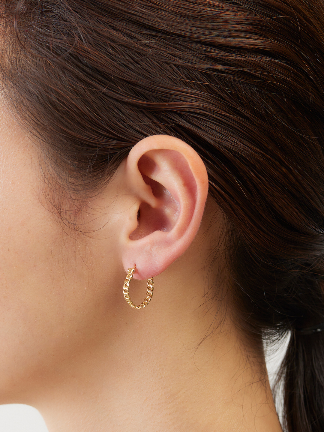 Long & Short Kihei Pierced Earring / Upward - Yellow Gold