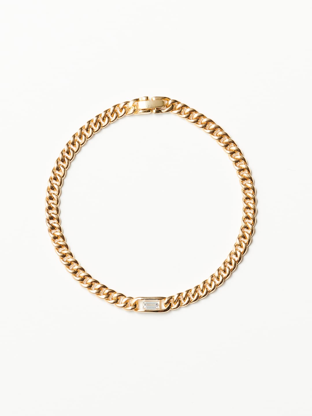 Long&Short Bracelet Kihei Baguette Diamond / M - Yellow Gold