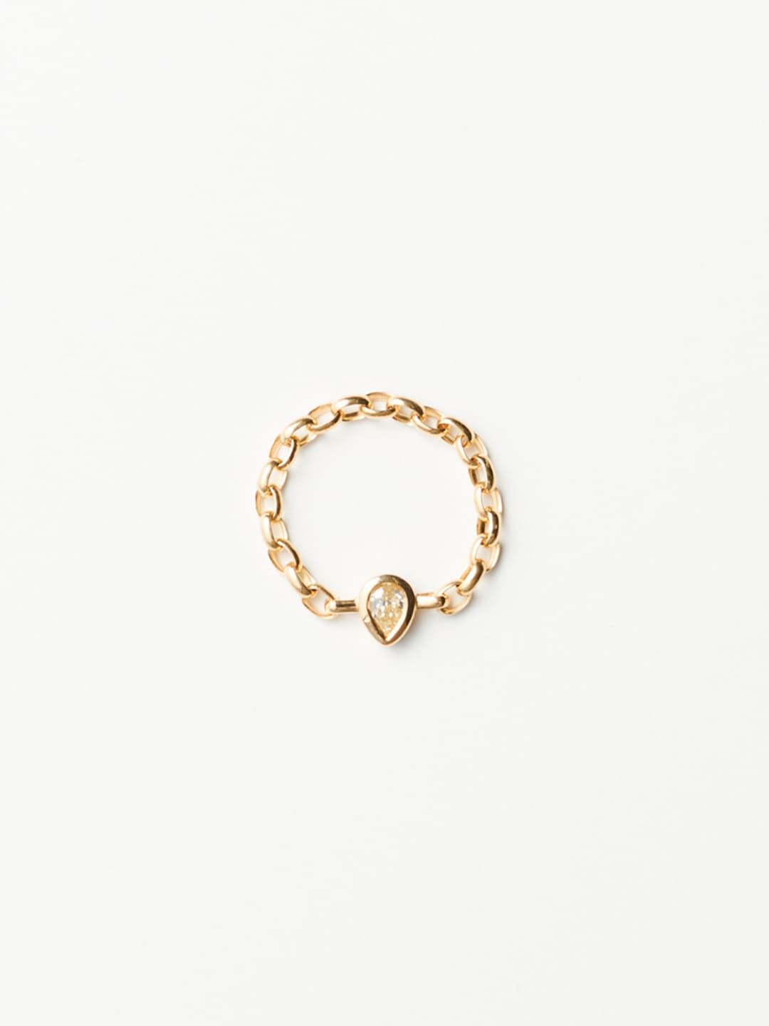 Yellow Diamond Ring Pear shape - Yellow Gold