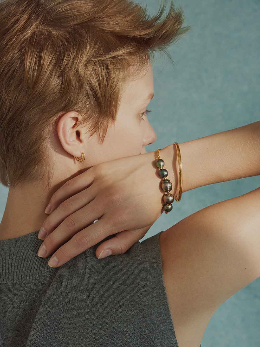 Pearl Bracelet (Sx4 / Mx1) / S - Yellow Gold
