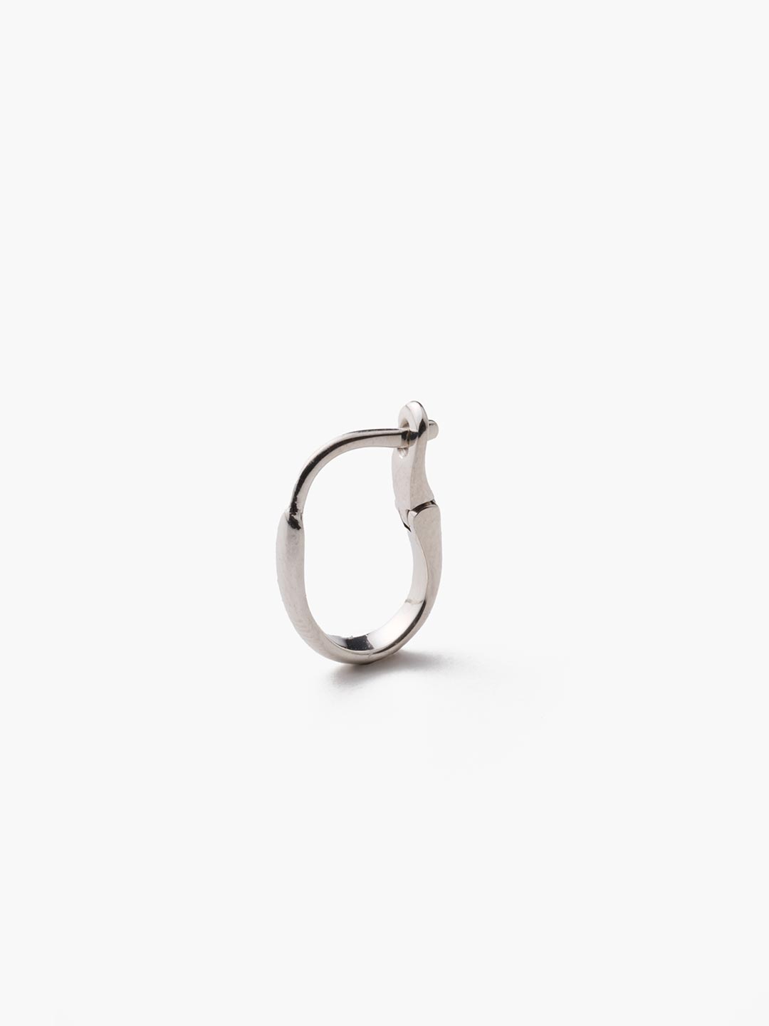 Medium Arc Hoop Pierced Earring 【m-P4-PT】  - Platinum