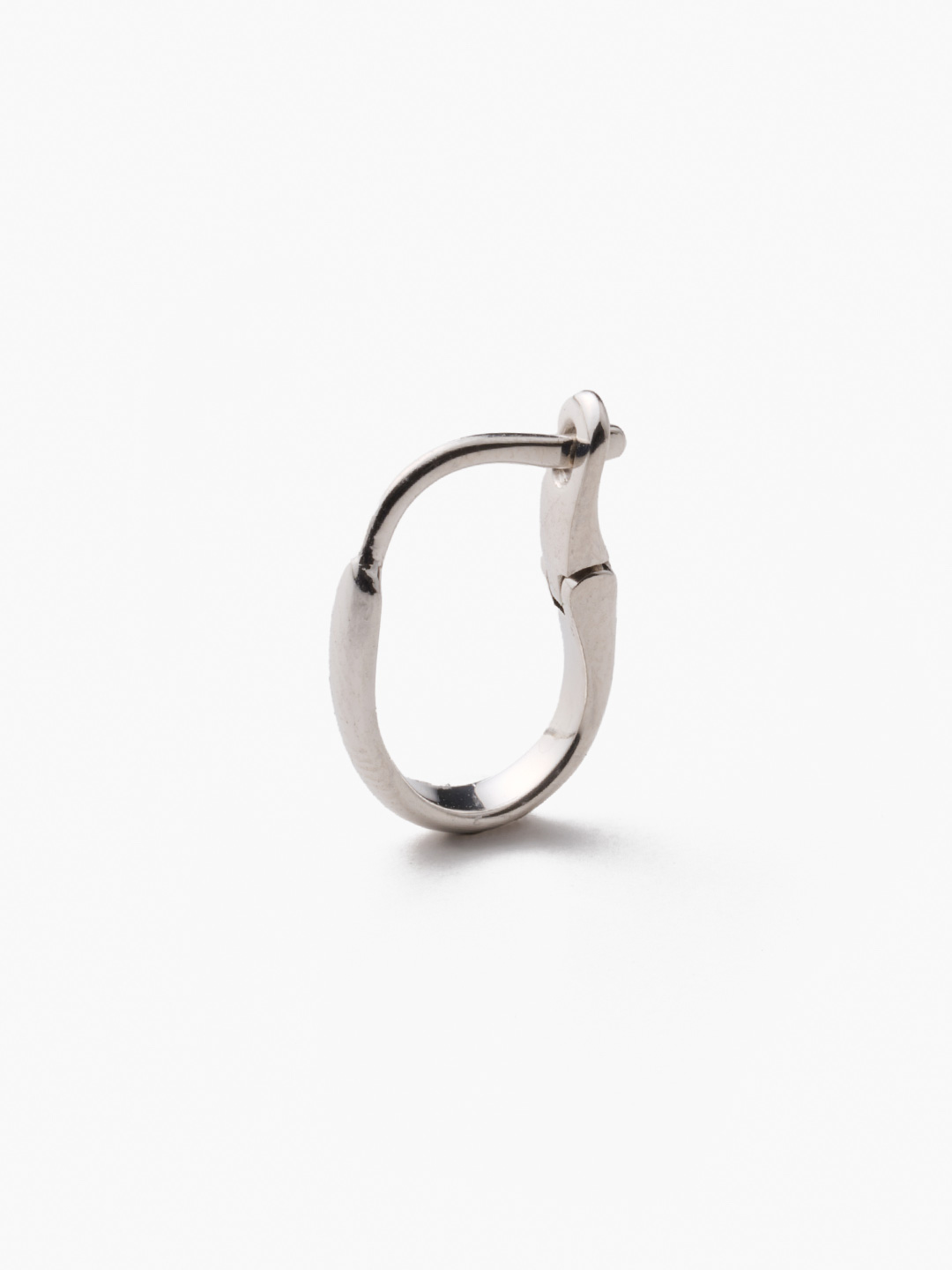 Medium Arc Hoop Pierced Earring 【m-P4-PT】  - Platinum