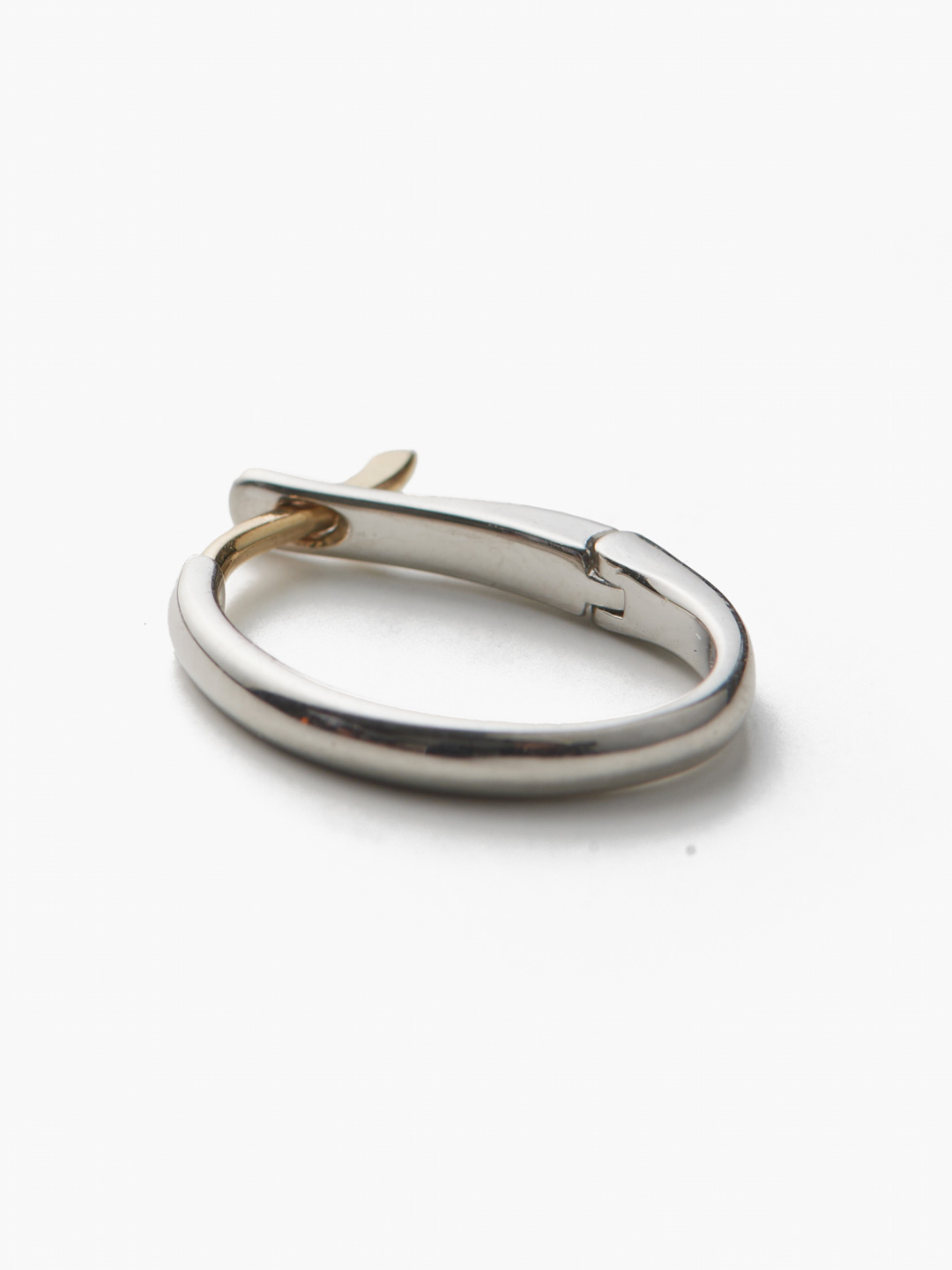 Large Arc Hoop Pierced Earring 【A-P4-PT】- Platinum