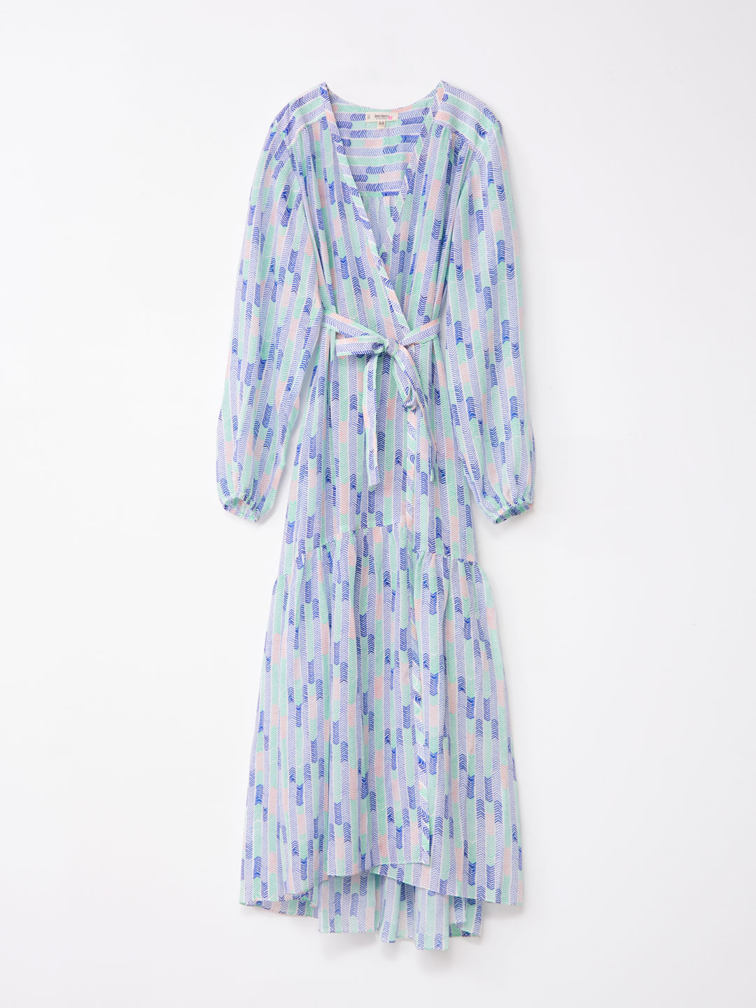 Robe Wrap Dress - Blue