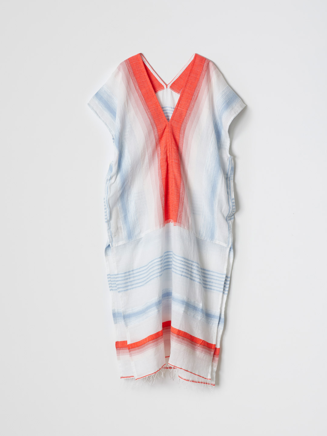 Split Front Caftan Dress - Orange