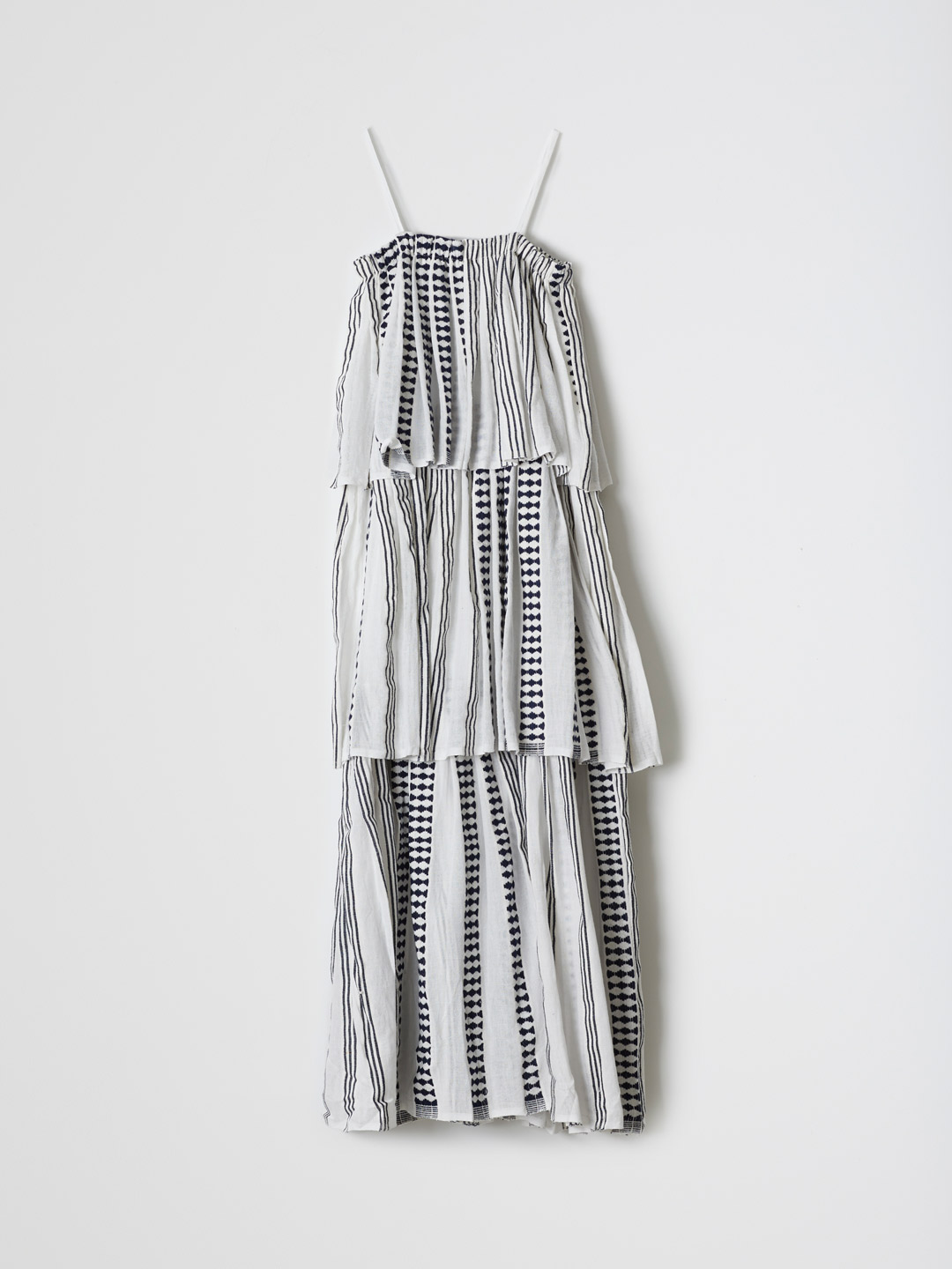Long Tiered Dress - Navy