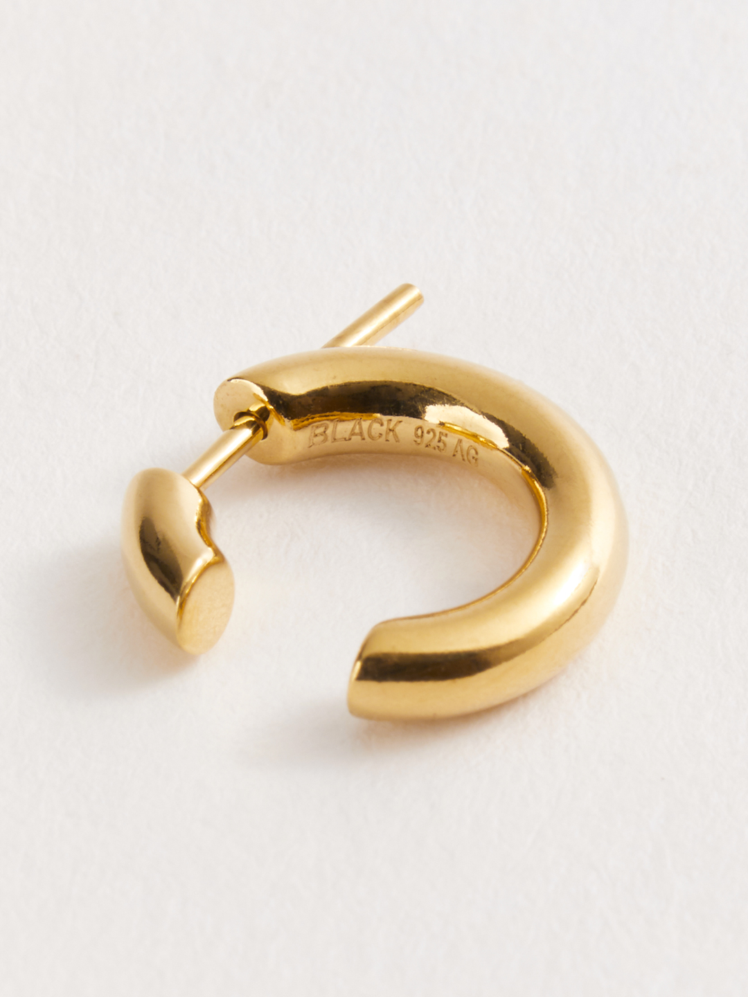 Disrupted 14 Pierced Earring - Yellow Gold