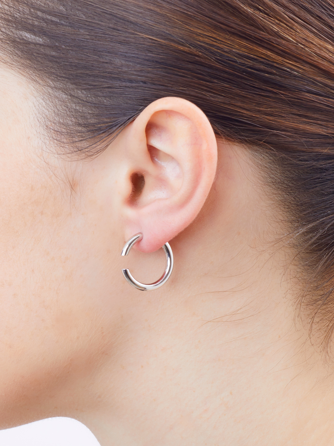 Disrupted 22 Pierced Earring - Silver