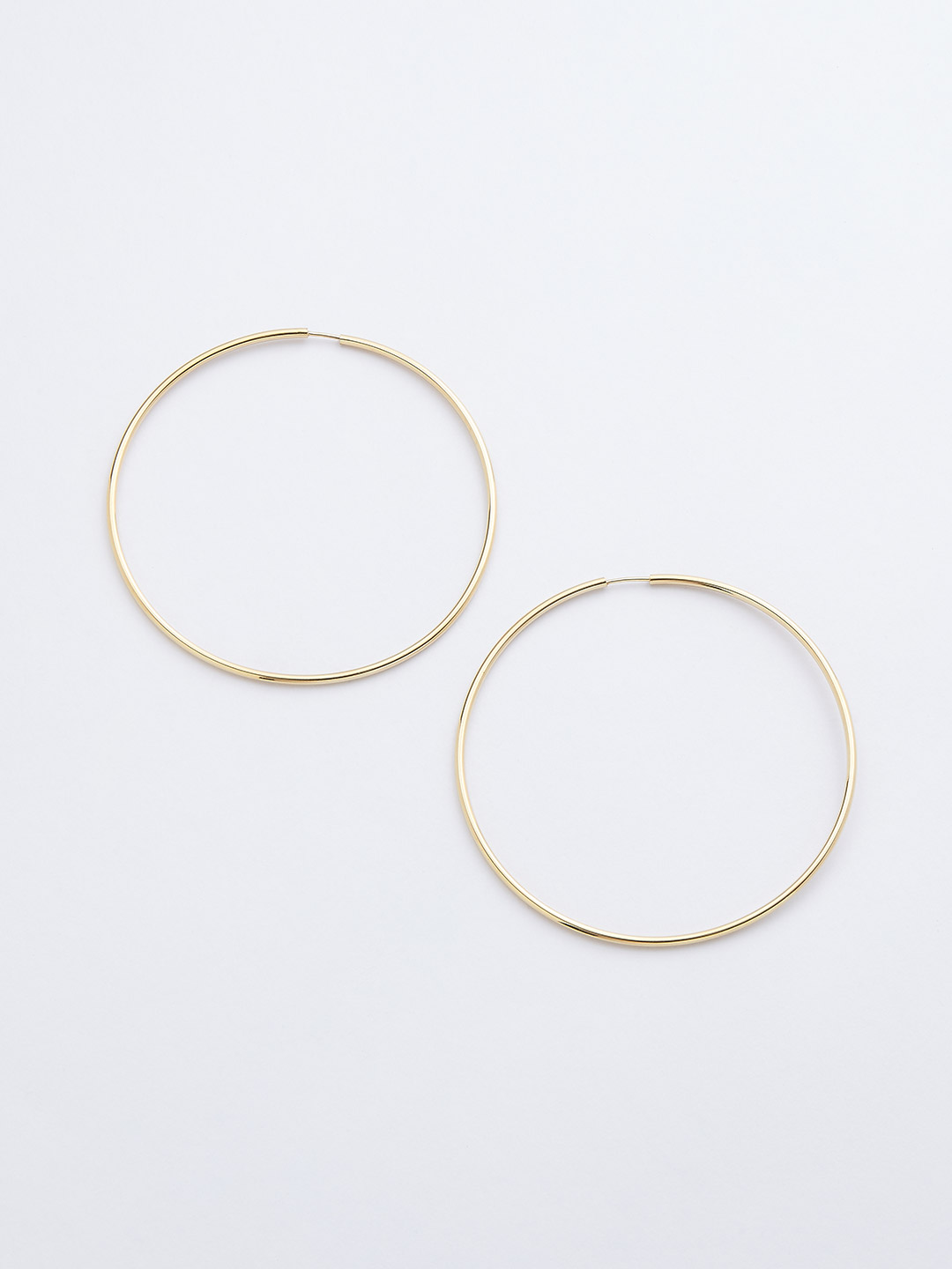 Senorita 50 Hoop Pierced Earrings - PAIR - Yellow Gold