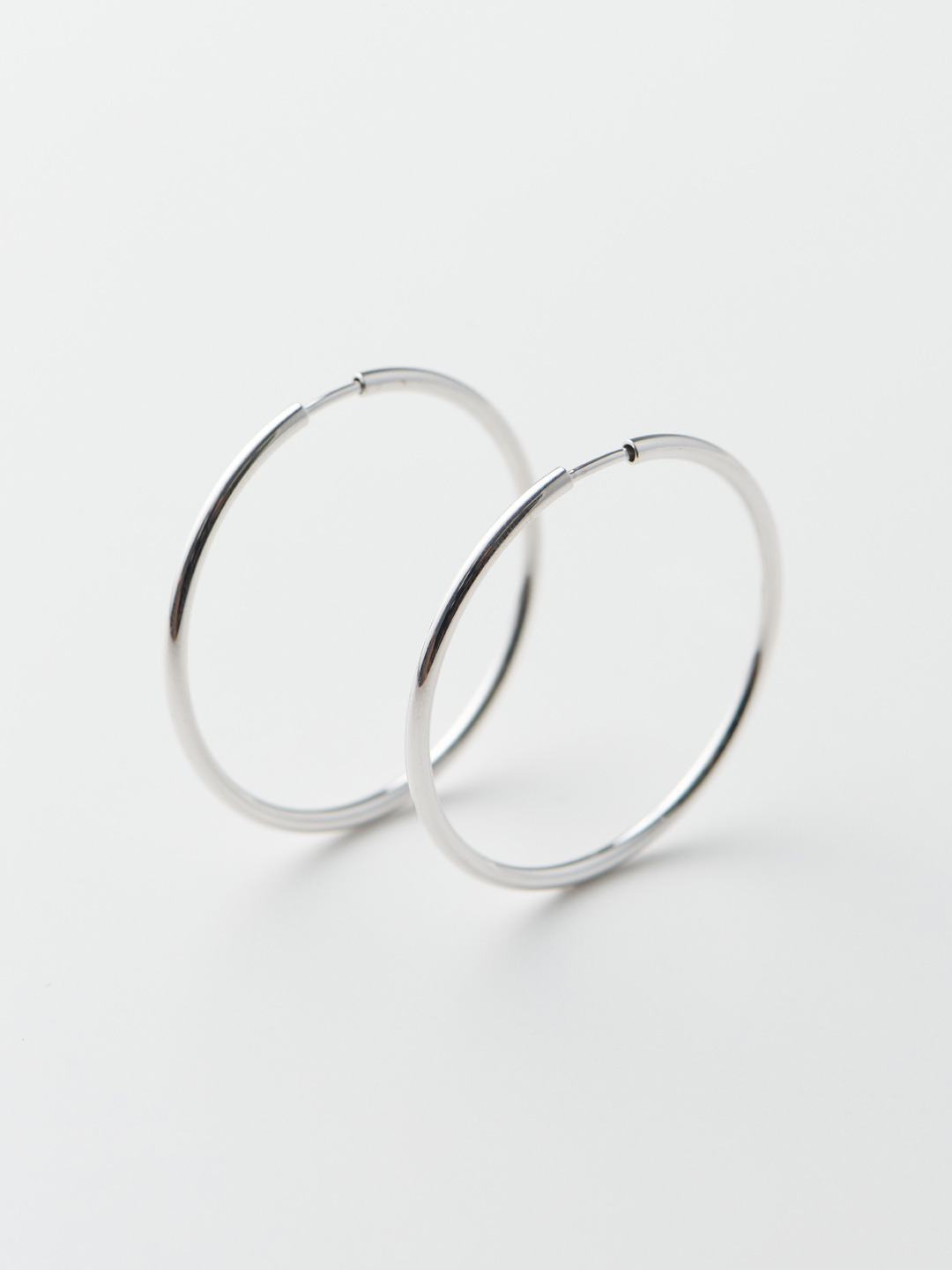 Senorita 35 Hoop Pierced Earring-PAIR - Silver