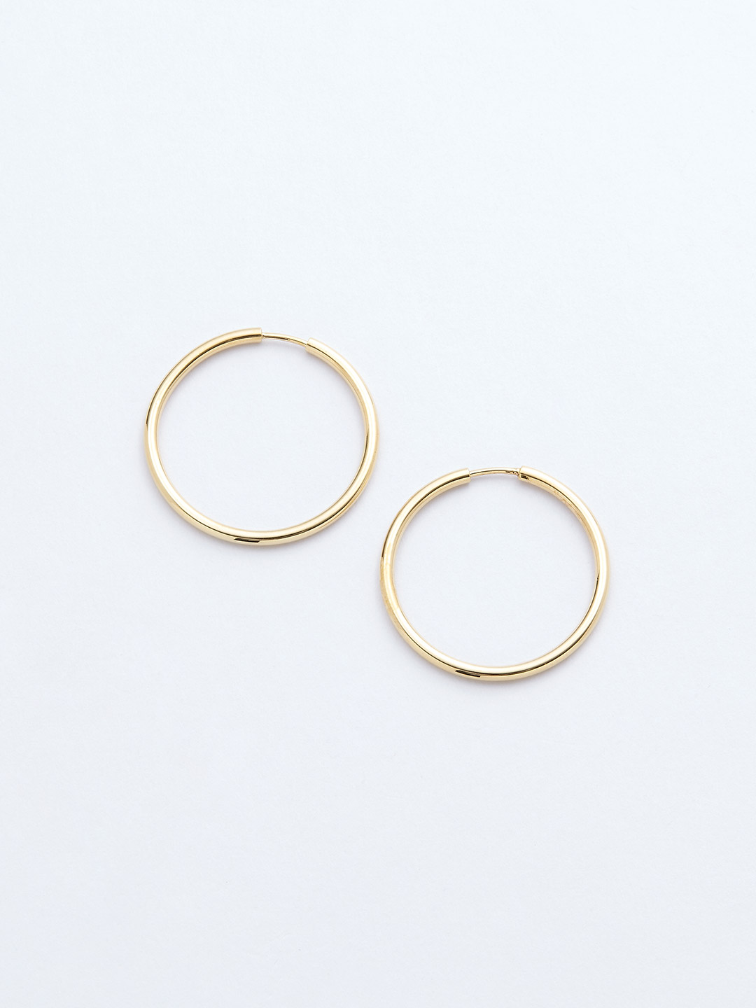 Senorita 25 Hoop Pierced Earrings - PAIR - Yellow Gold