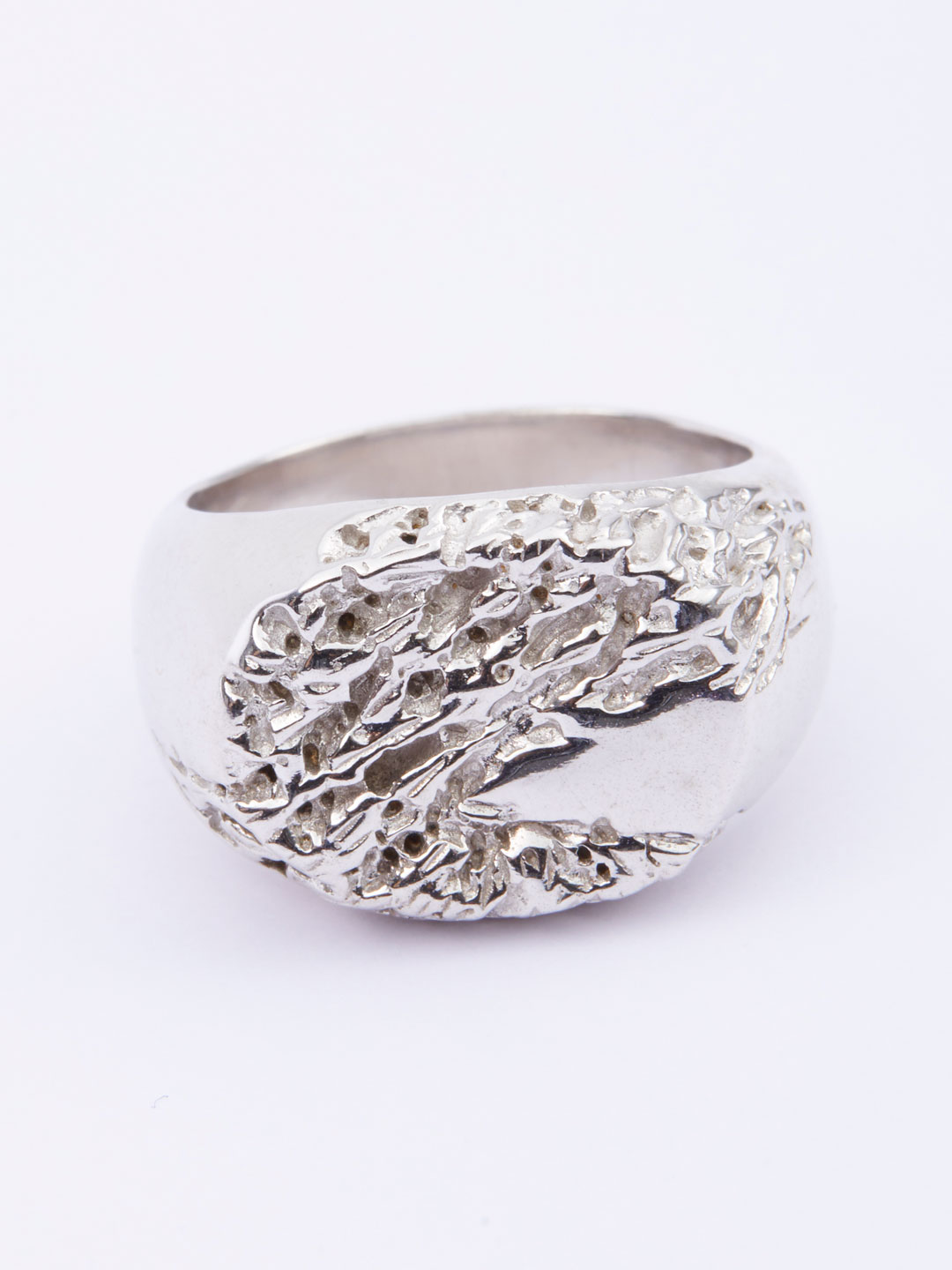 Rock Signet Ring - Silver