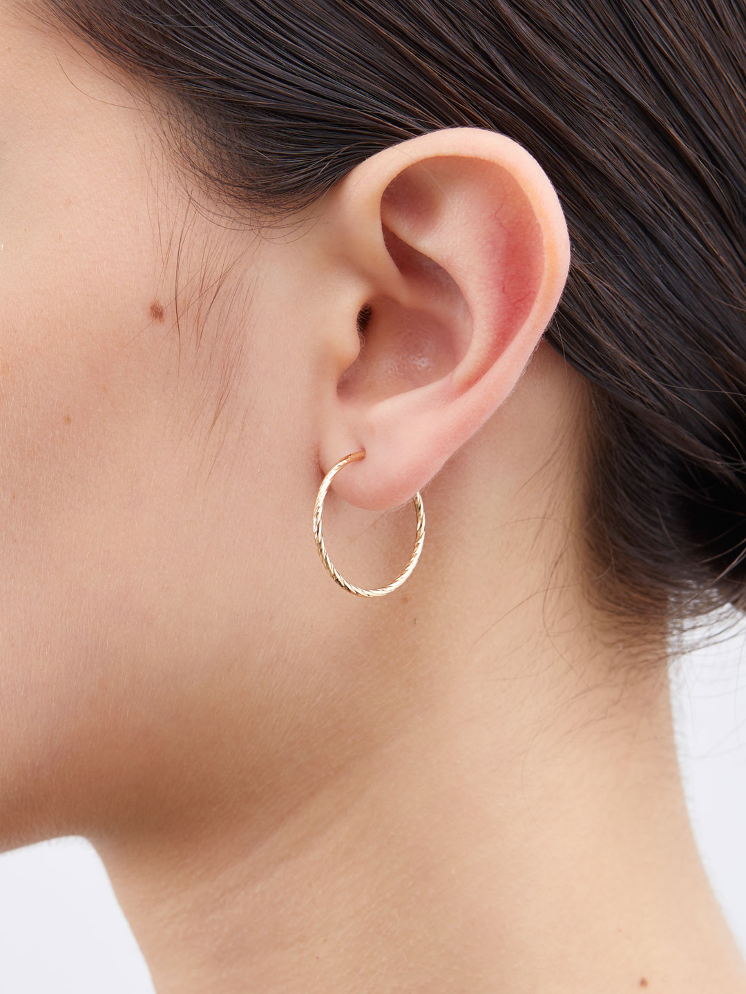 Liv Hoop Pierced Earring20 - Yellow Gold