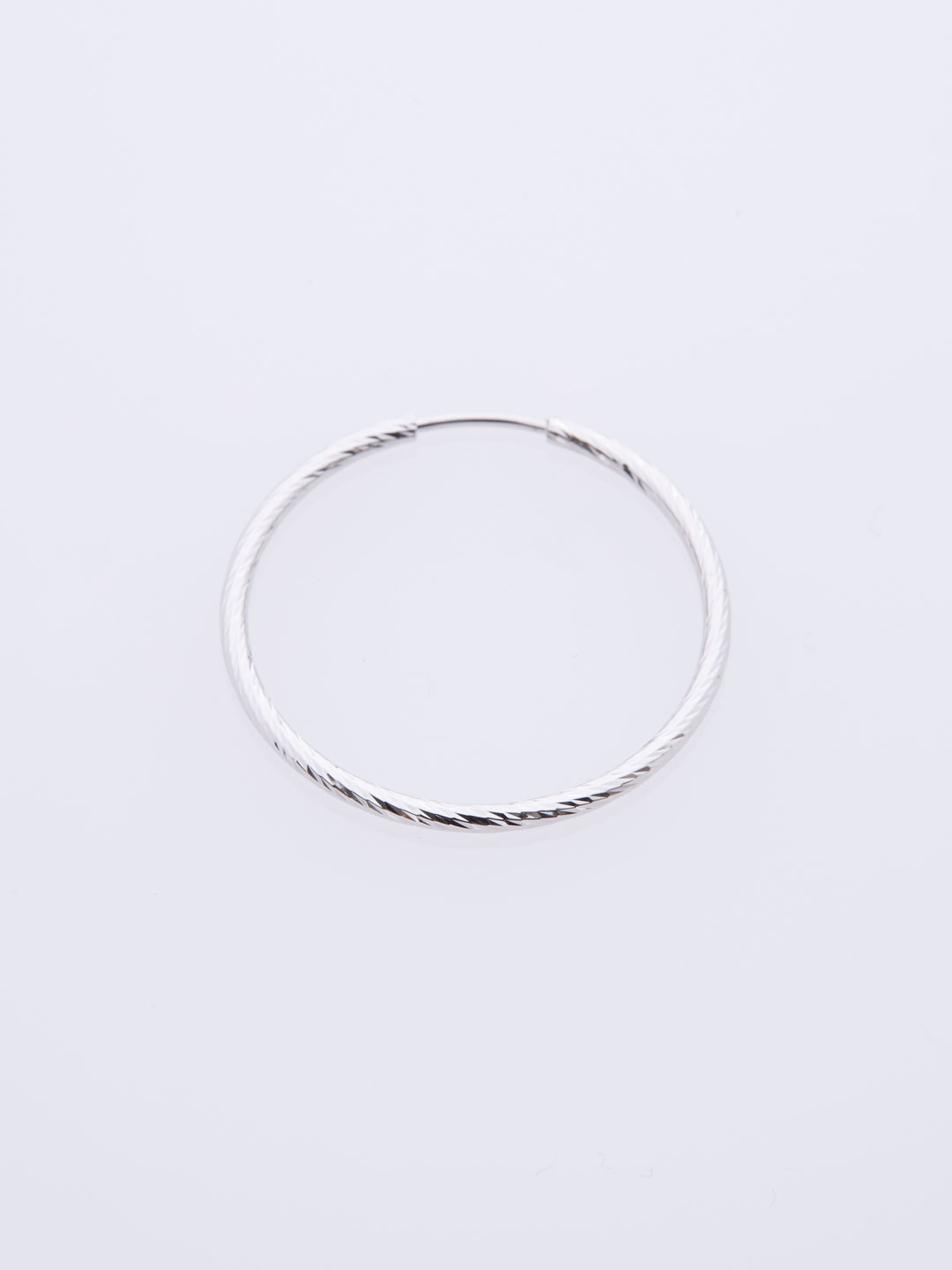 Liv Hoop Pierced Earring 20 - White Gold